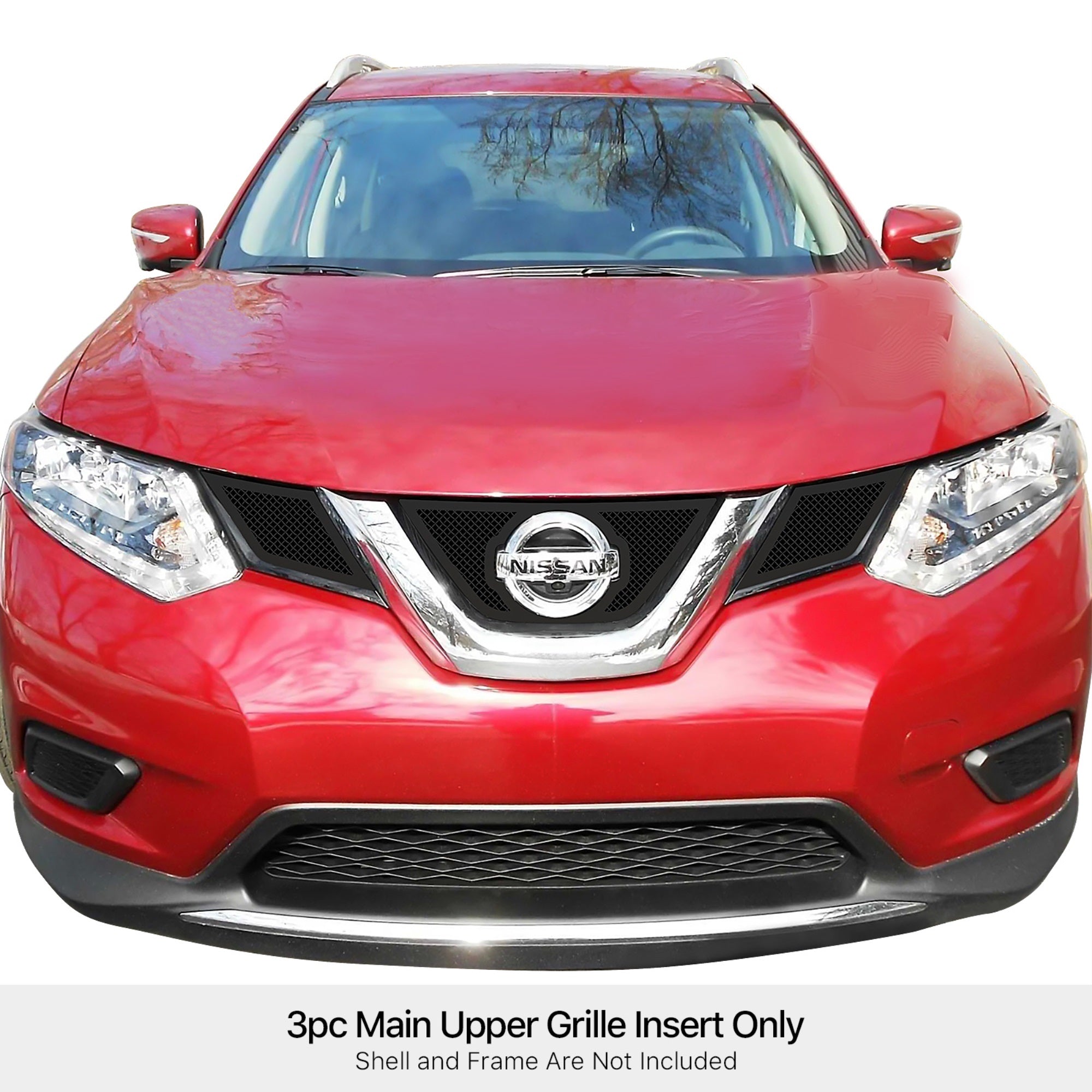 Stainless Steel Main Upper Black Wire Mesh Grille 2014-2016  Rogue