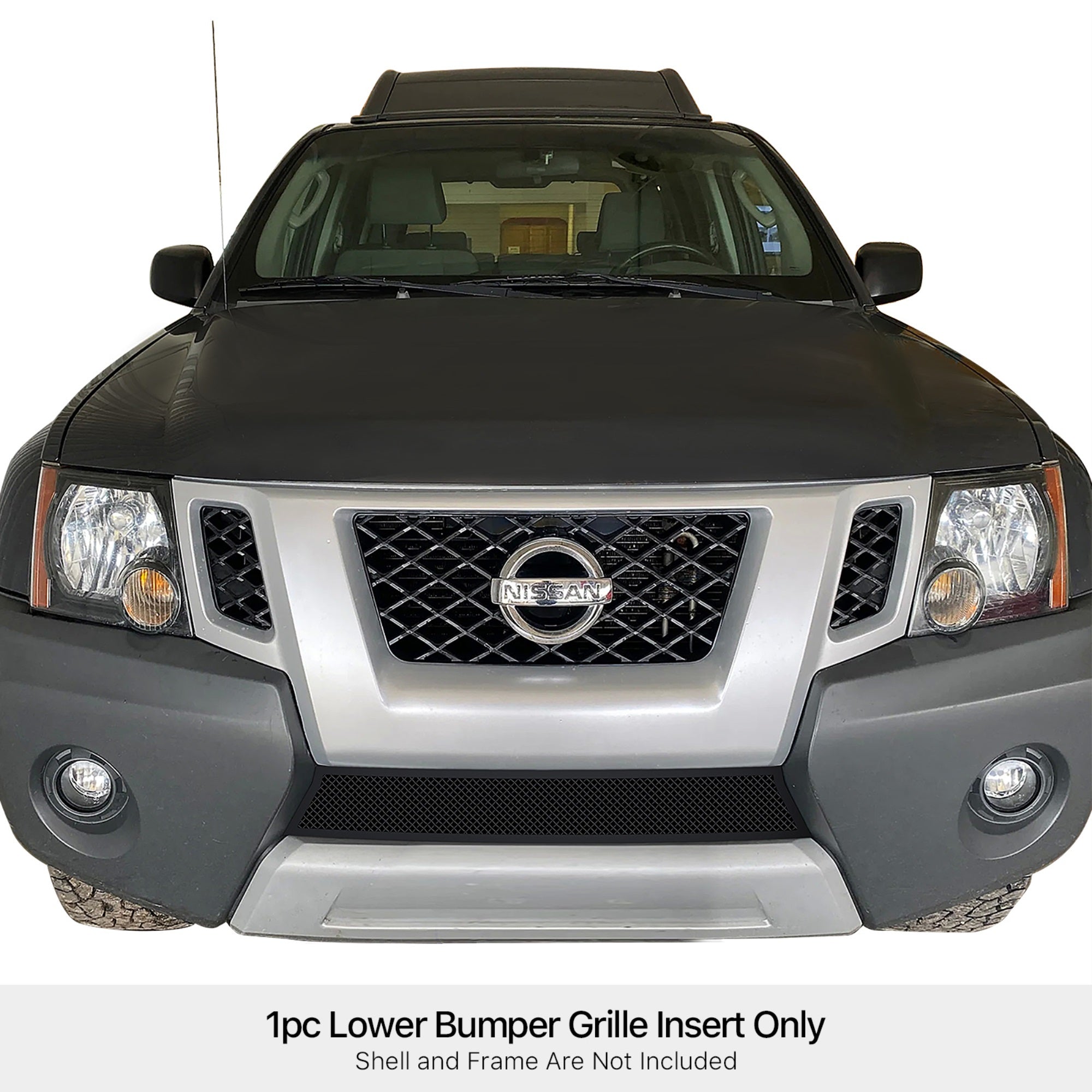 Stainless Steel Lower Bumper Black Wire Mesh Grille 2009-2012  Xterra