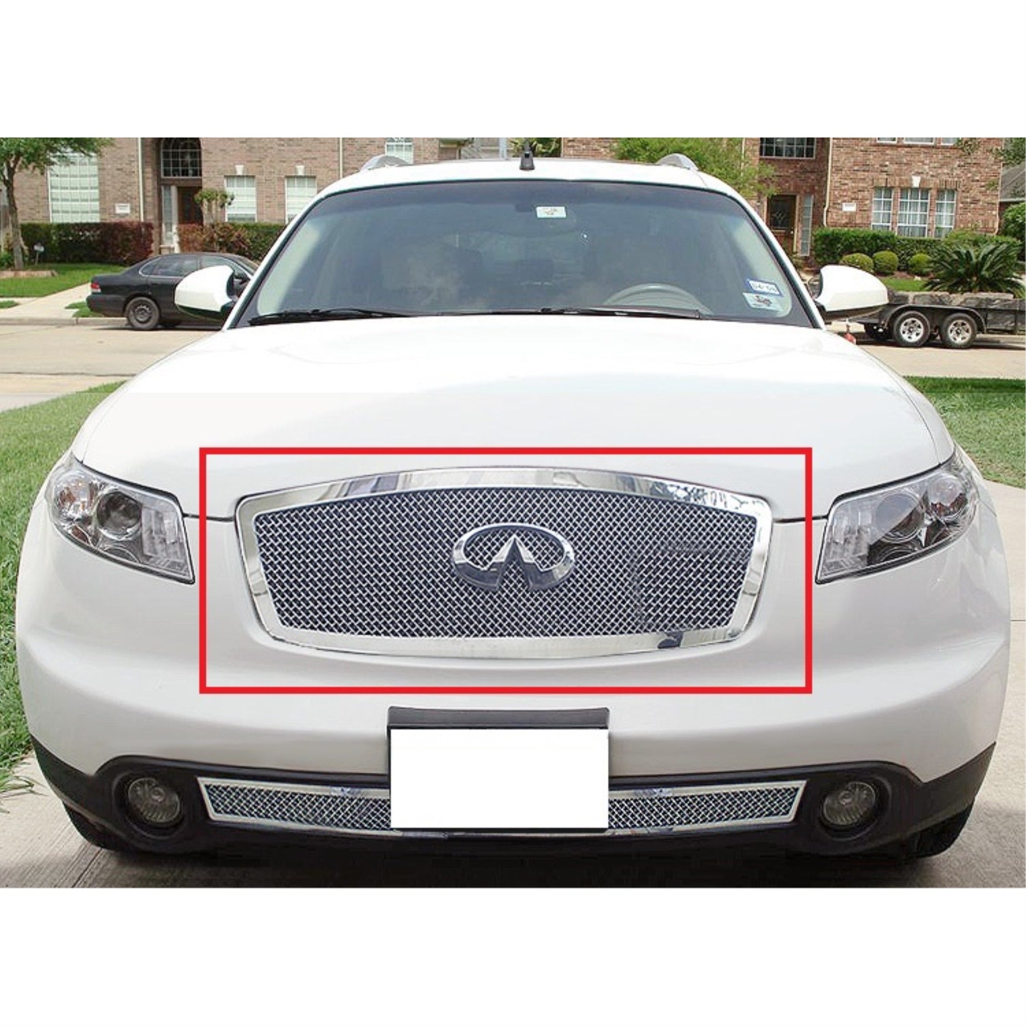 2003-2005 Infiniti Fx35  /2003-2005 Infiniti Fx45 Stainless Steel Polished Finish 1.8 Mm Wire Mesh Mesh Grille