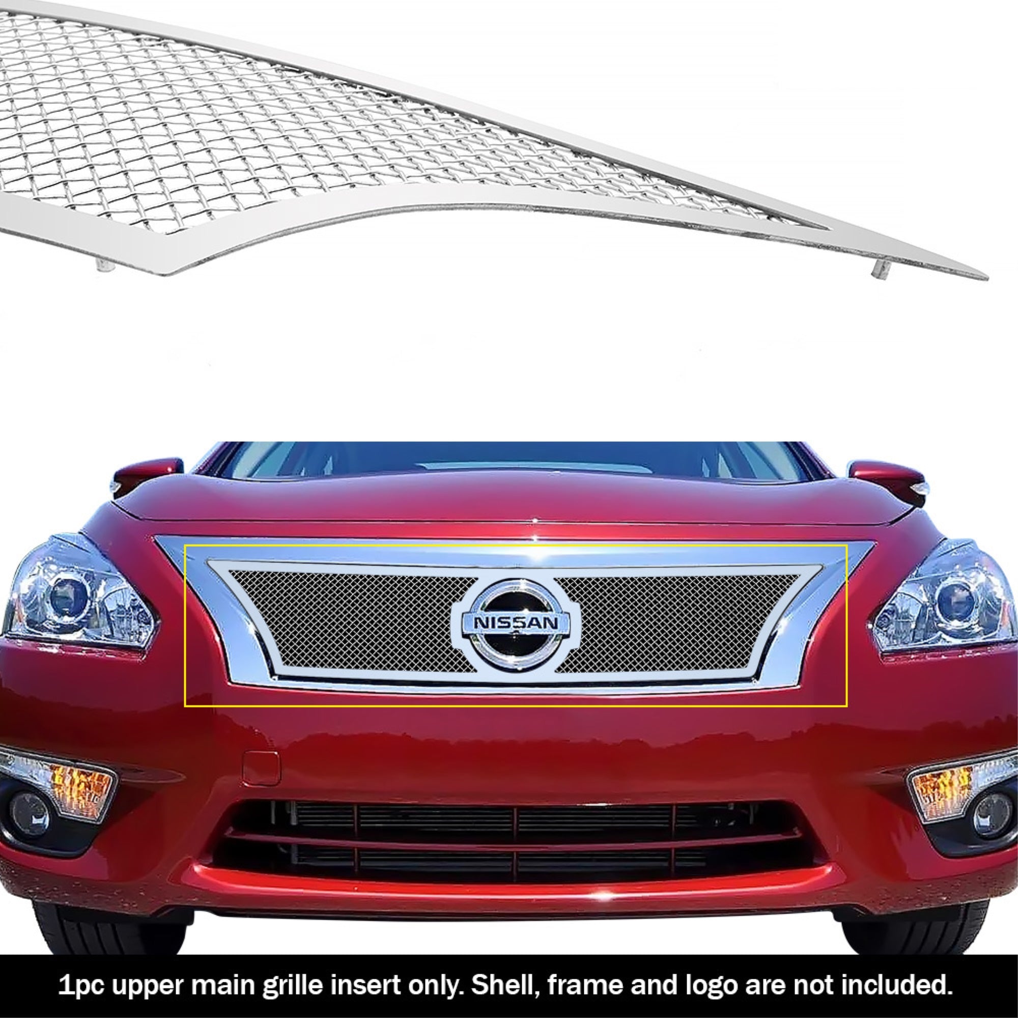 2013-2015 Nissan Altima Stainless Steel Polished Finish 1.8 Mm Wire Mesh Mesh Grille