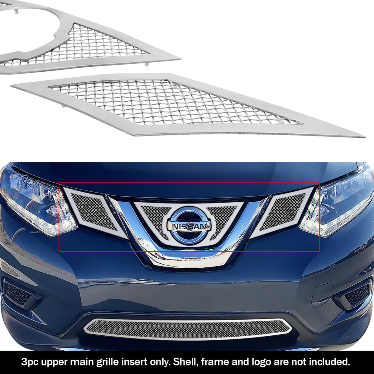 2014-2016 Nissan Rouge Stainless Steel Polished Finish 1.8 Mm Wire Mesh Mesh Grille