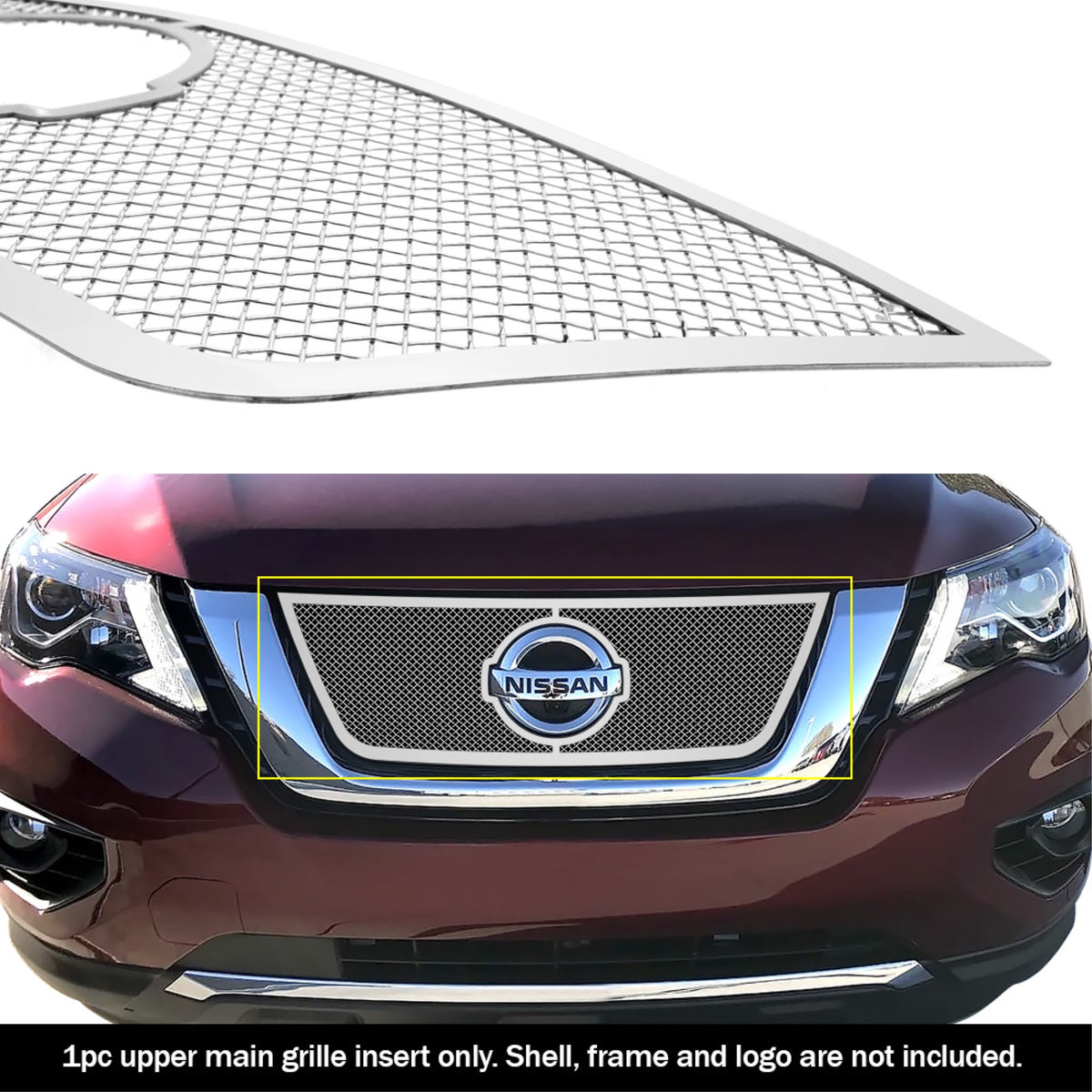 2017-2020 Nissan Pathfinder Stainless Steel Polished Finish 1.8 Mm Wire Mesh Mesh Grille