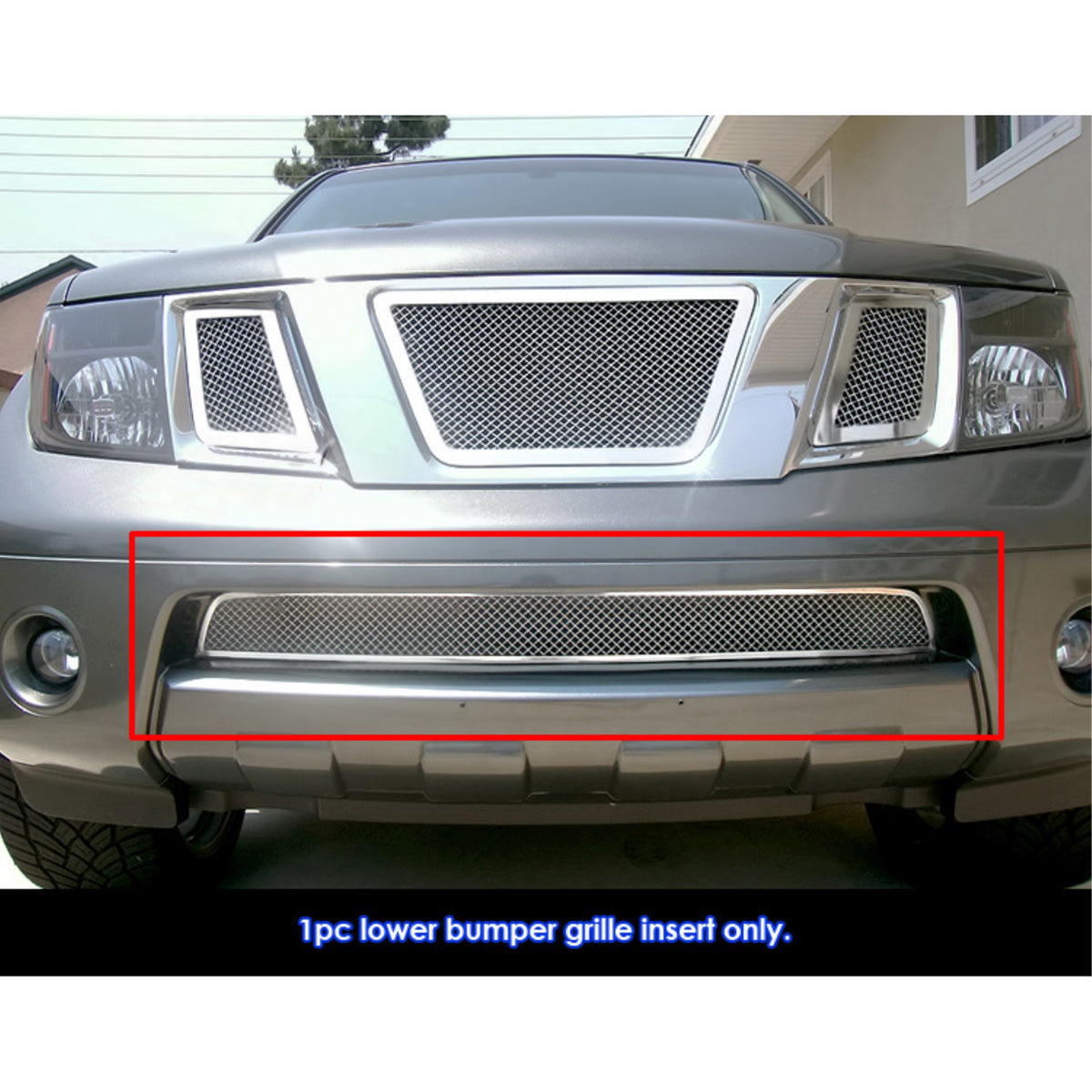 2005-2008 Nissan Frontier All Model/2009-2021 Nissan Frontier (Only Fit Model With Chrome Bumper Not Fit Pro-4X Model)/2005-2007 Nissan Pathfinder Stainless Steel Polished Finish 1.8 Mm Wire Mesh Mesh Grille