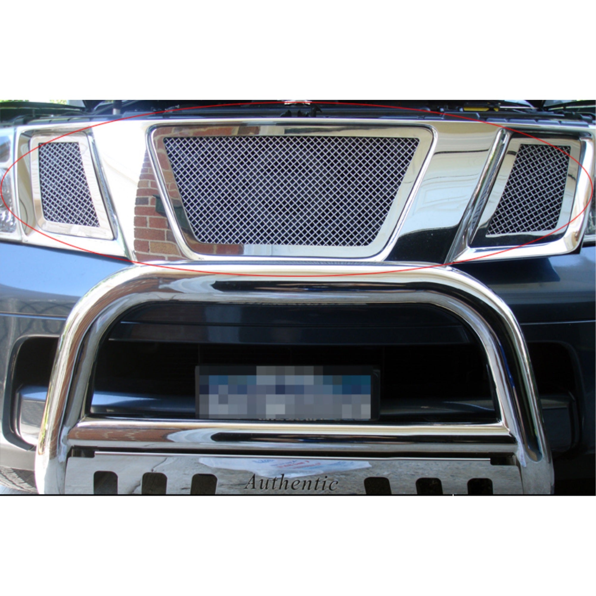 2005-2008 Nissan Frontier /2005-2007 Nissan Pathfinder Stainless Steel Polished Finish 1.8 Mm Wire Mesh Mesh Grille