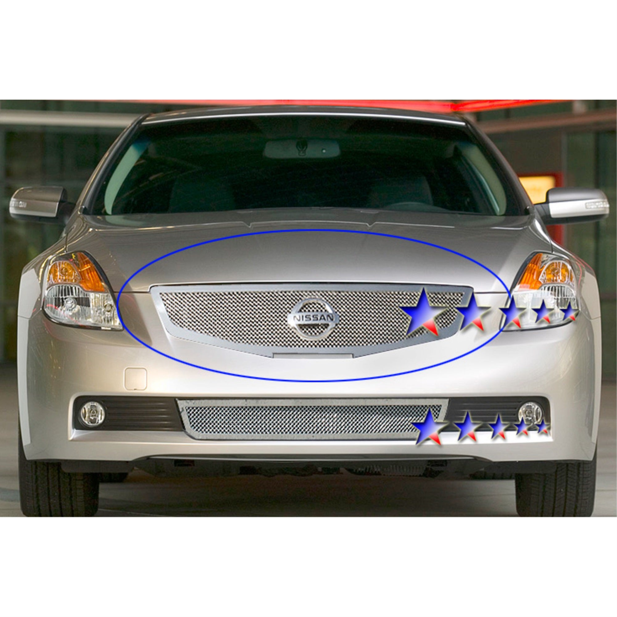 2007-2009 Nissan Altima  Coupe Stainless Steel Polished Finish 1.8 Mm Wire Mesh Mesh Grille
