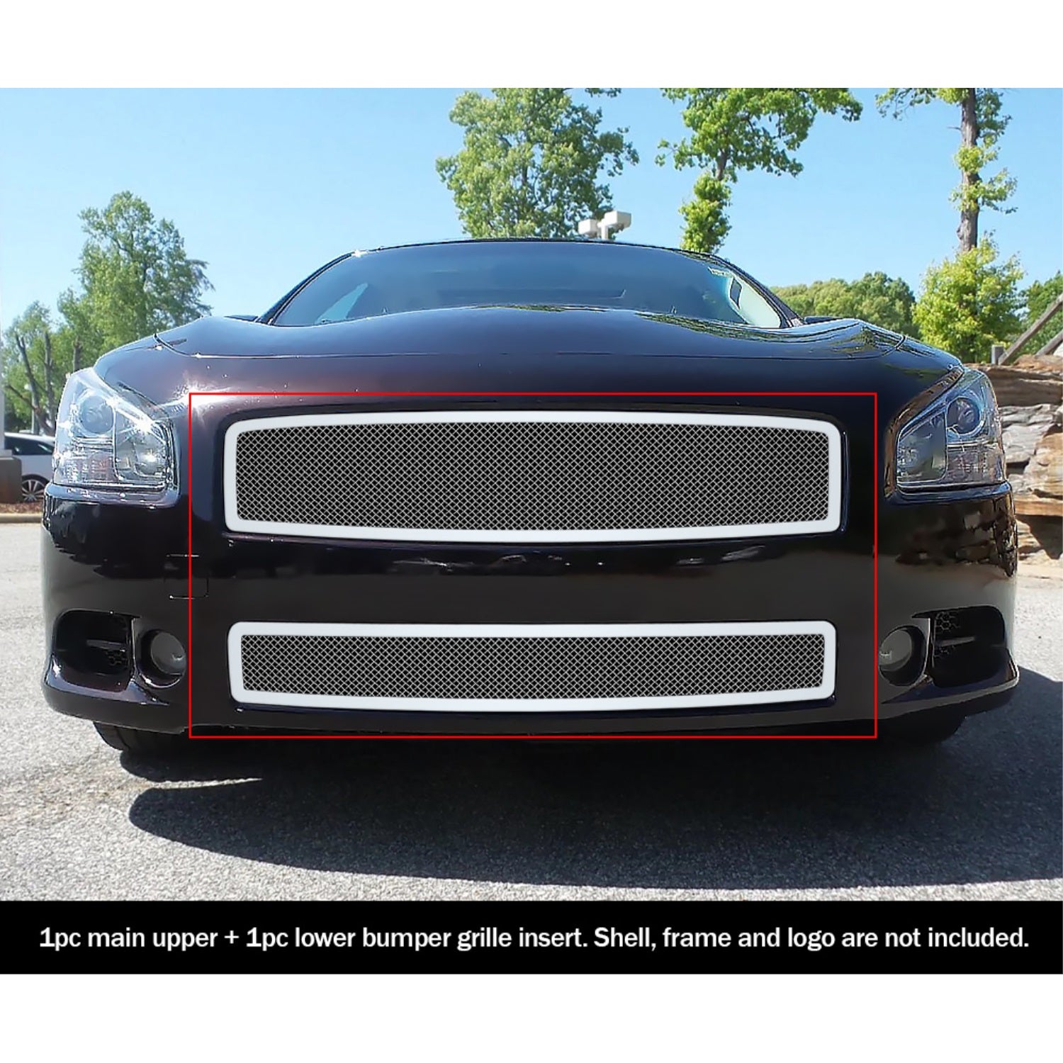 2009-2014 Nissan Maxima Stainless Steel Polished Finish 1.8 Mm Wire Mesh Mesh Grille
