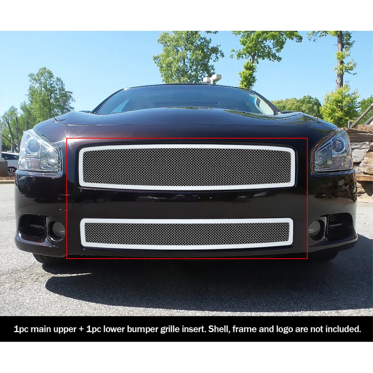 2009-2014 Nissan Maxima Stainless Steel Polished Finish 1.8 Mm Wire Mesh Mesh Grille