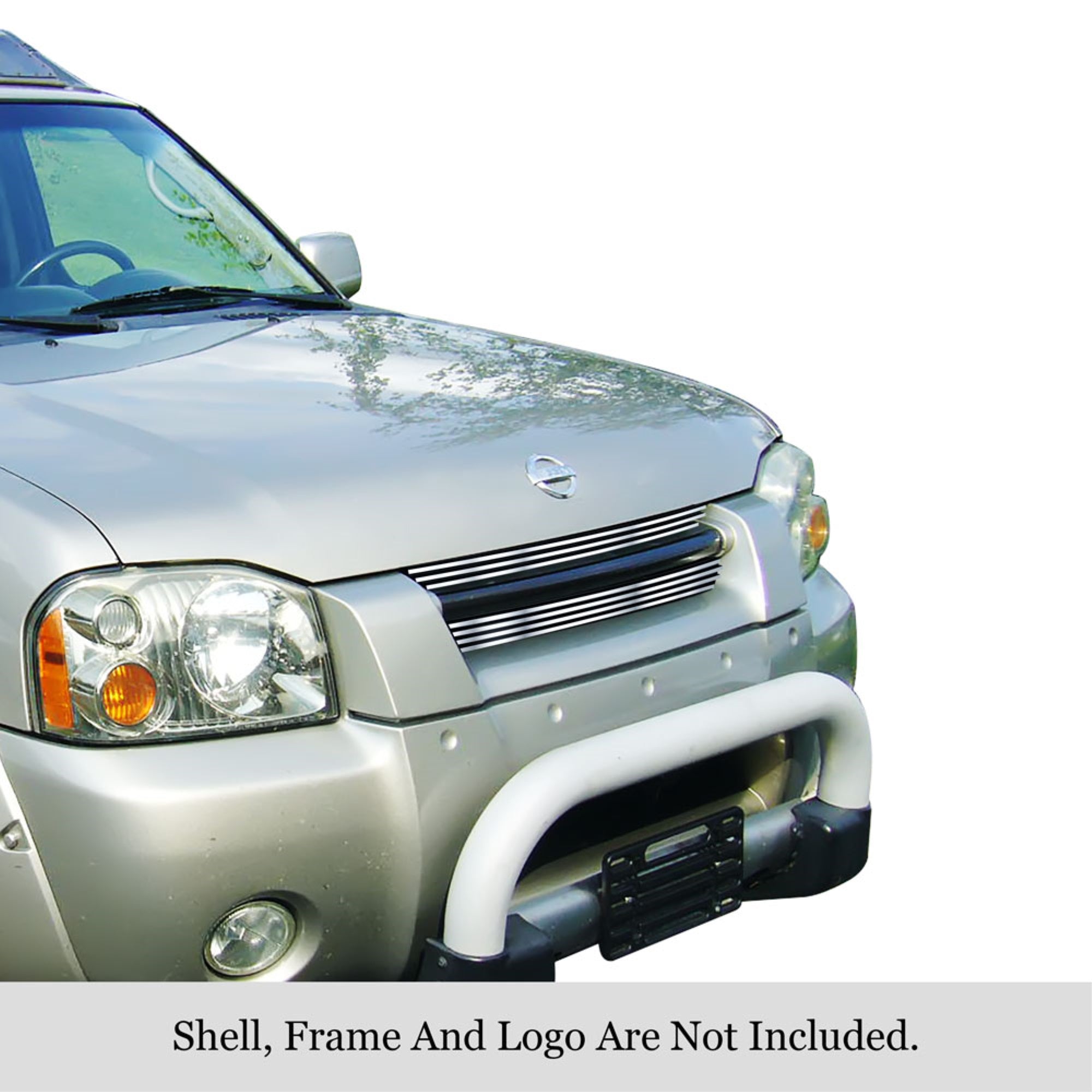 2001-2004 Nissan Frontier 304 Stainless Steel Polished Finish Horizontal Billet Stainless Steel Billet Grille
