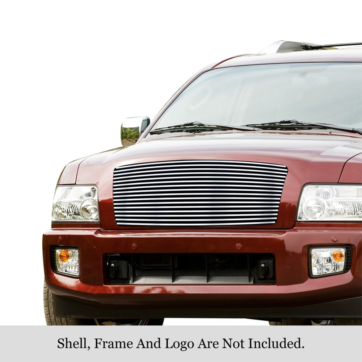 2004-2010 Infiniti Qx56 304 Stainless Steel Polished Finish 8X6 Horizontal Billet Stainless Steel Billet Grille