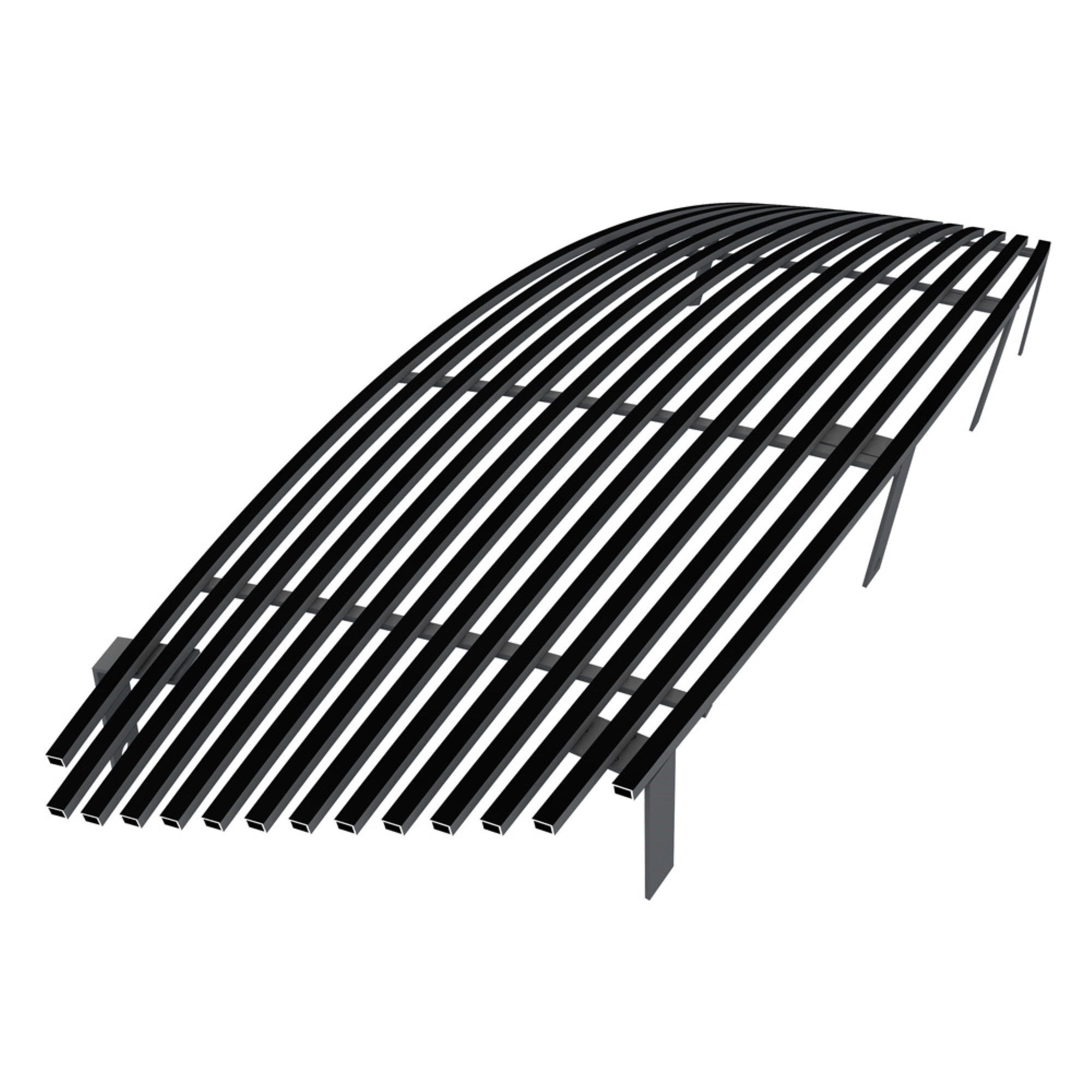 2003-2008 Infiniti Fx35  /2003-2008 Infiniti Fx45 8X6 Horizontal Billet Black Stainless Steel Billet Grille