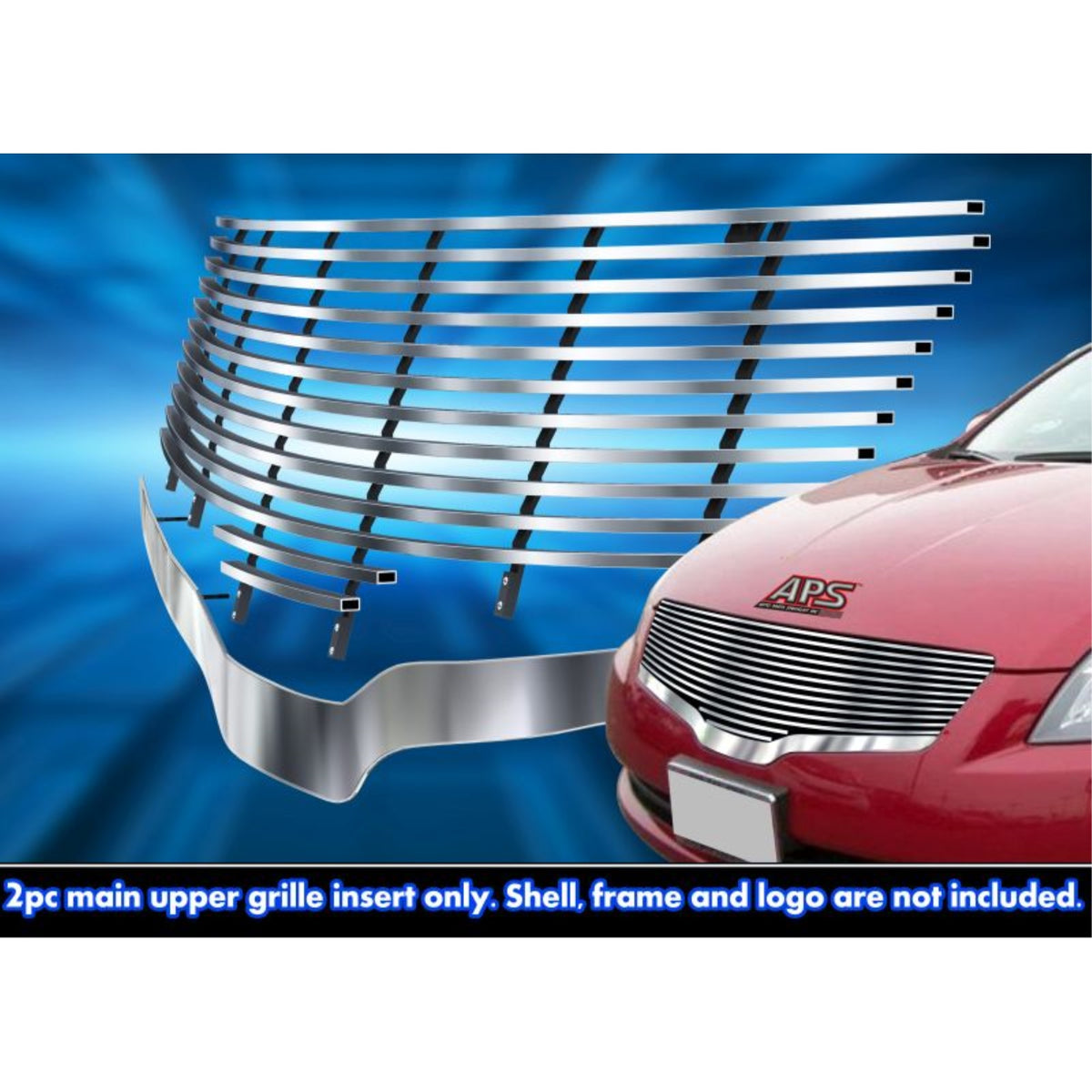 2007-2009 Nissan Altima Sedan Horizontal Billet Stainless Steel Billet Grille