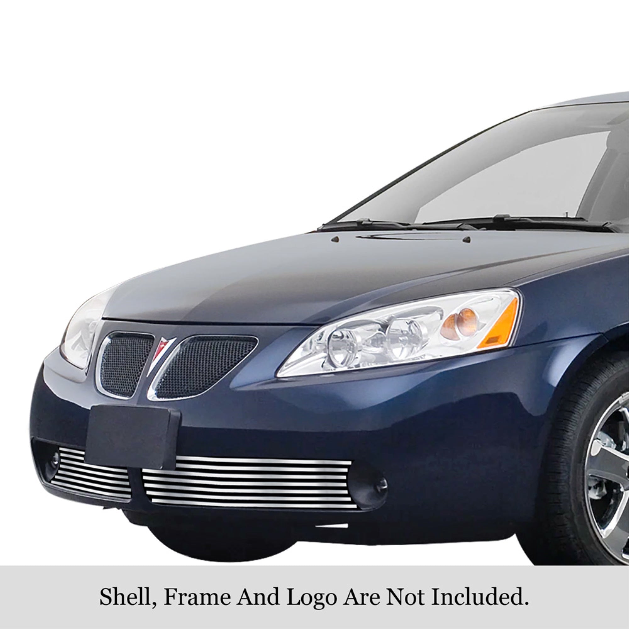 2005-2009 Pontiac G6 Not For Gxp Model Stainless Steel Silver Hairline Finish Finish 8X6 Horizontal Billet Stainless Steel Billet Grille
