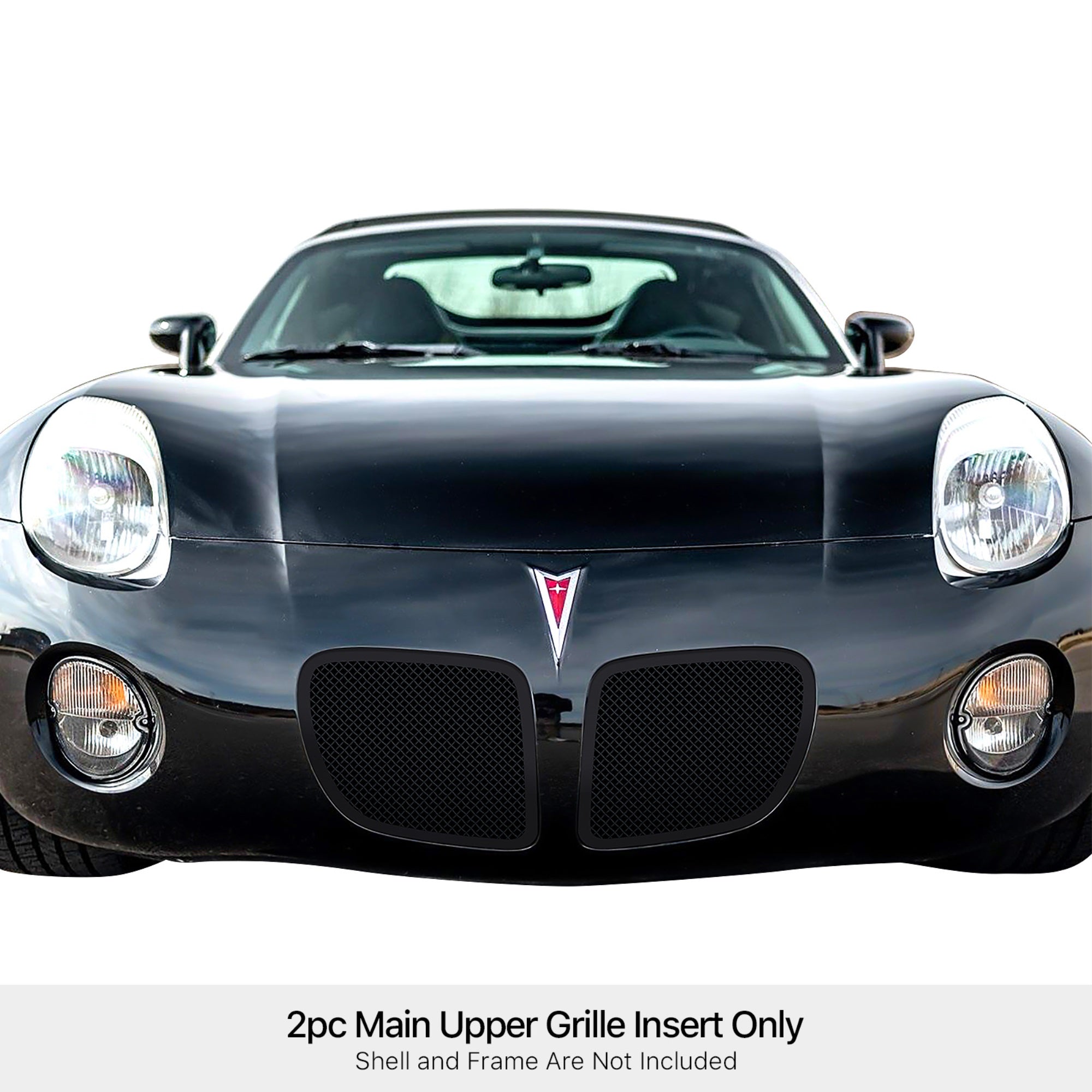 2006-2009 Pontiac Solstice Stainless Steel Black Powder Coated Finish 1.8 Mm Wire Mesh Black Wire Mesh Grille