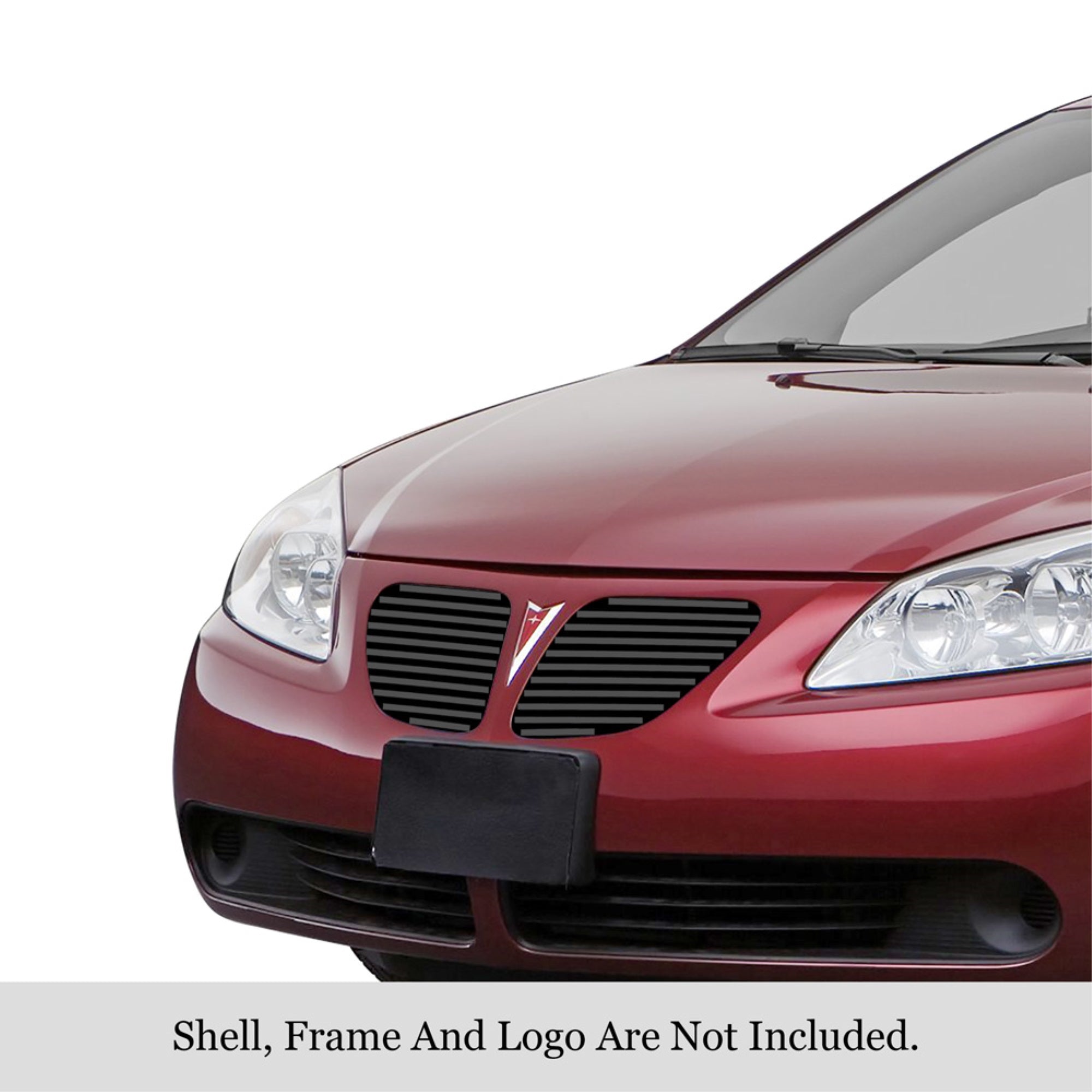 2005-2009 Pontiac G6 Not For Gxp Model Stainless Steel Black Powder Coated Finish 8X6 Horizontal Billet Black Stainless Steel Billet Grille