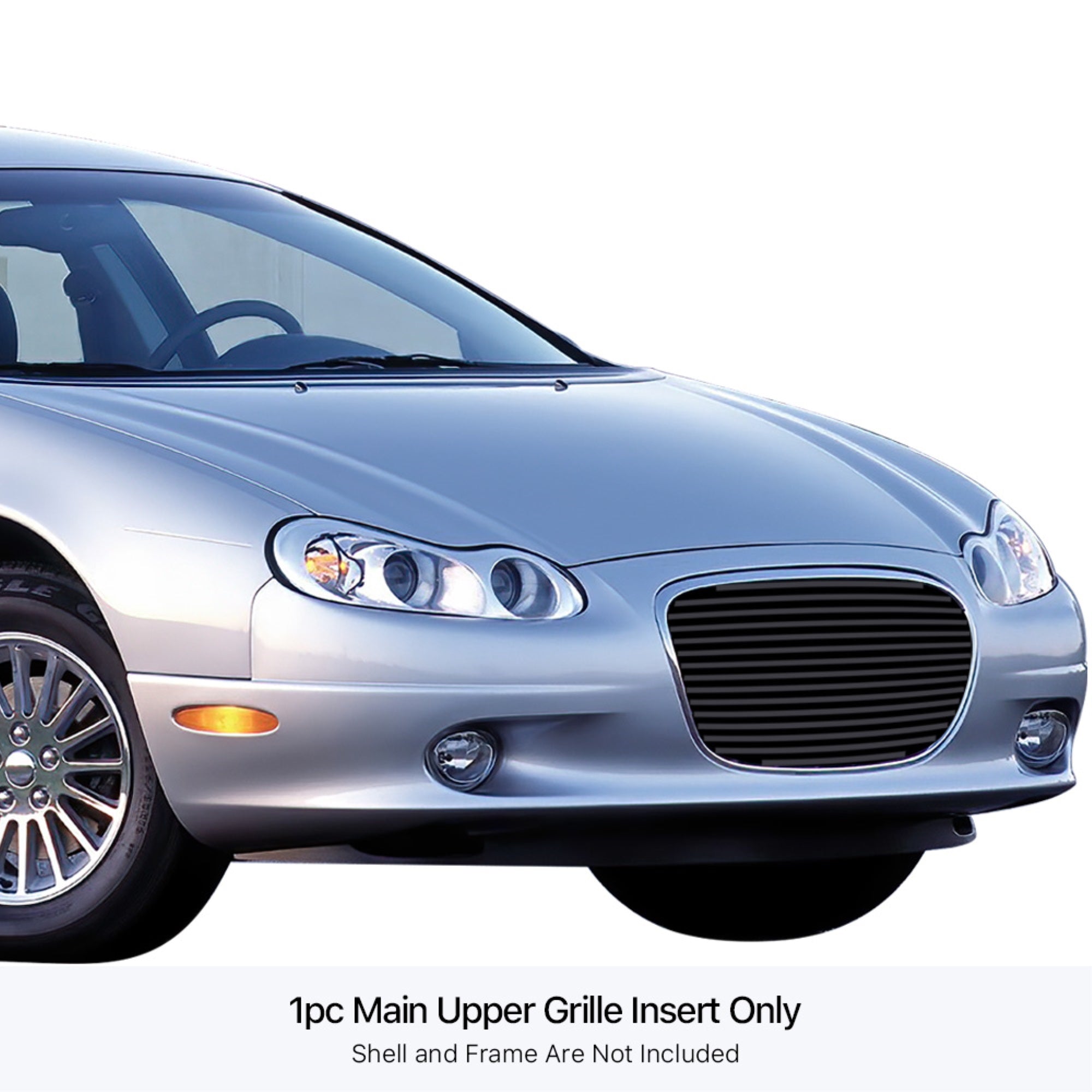 Stainless Steel Main Upper Black Stainless Steel Billet Grille 2002-2004 Chrysler Concorde Not For Limited Edition/1999-2001 Chrysler Lhs