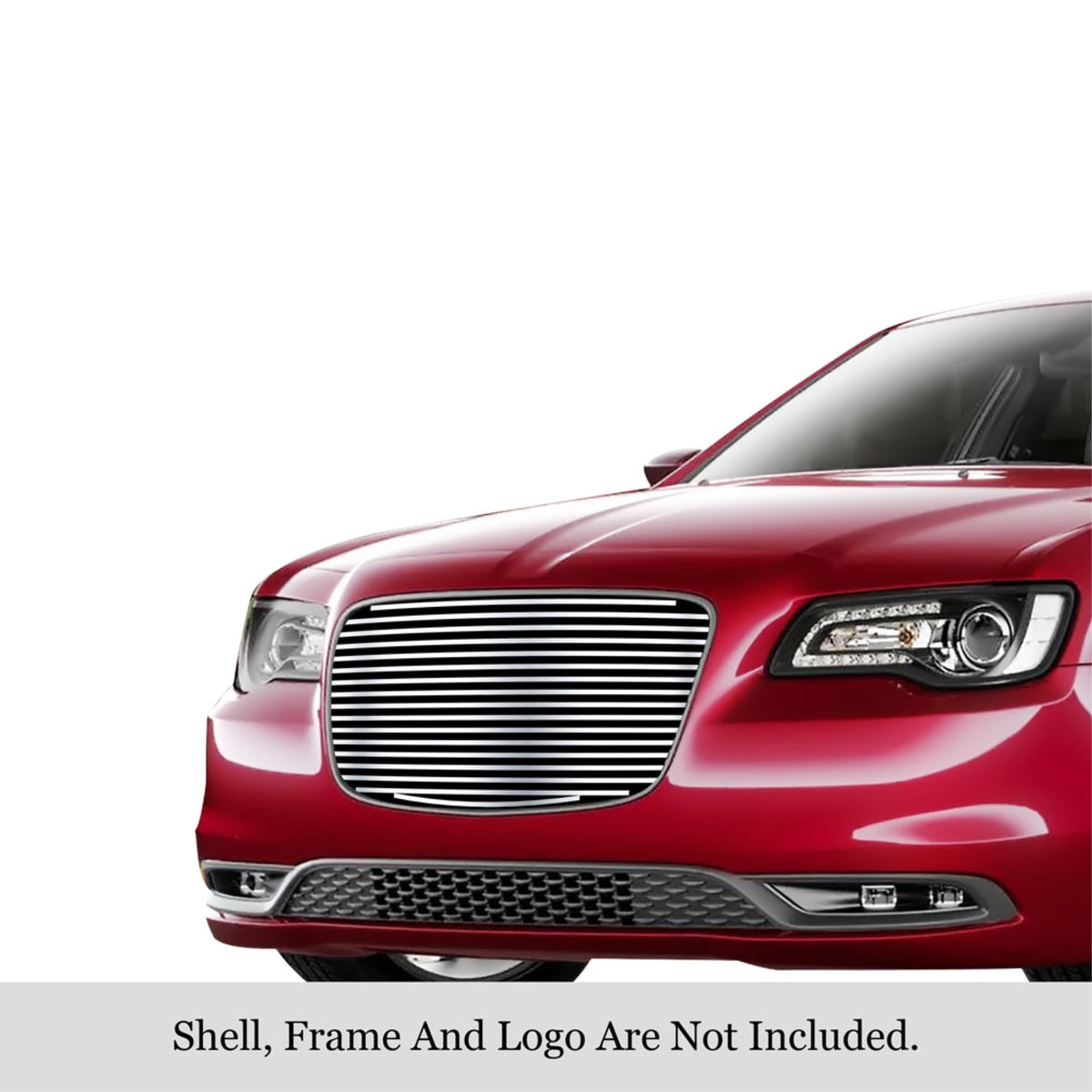 2015-2021 Chrysler 300C/2015-2021 Chrysler 300S 304 Stainless Steel Polished Finish 8X6 Horizontal Billet Stainless Steel Billet Grille