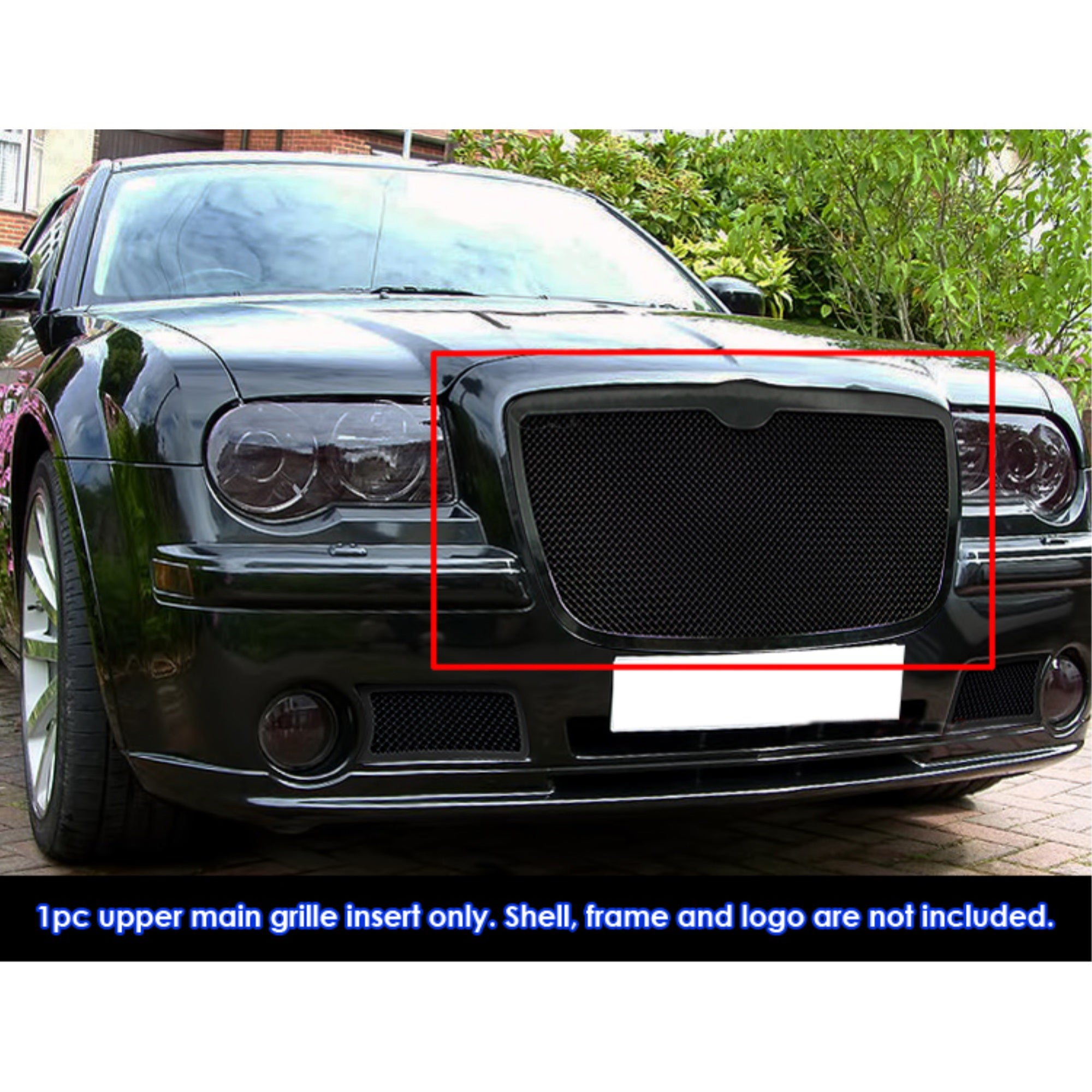 2005-2010 Chrysler 300 /2005-2010 Chrysler 300C Stainless Steel Black Powder Coated Finish 1.8 Mm Wire Mesh Black Wire Mesh Grille