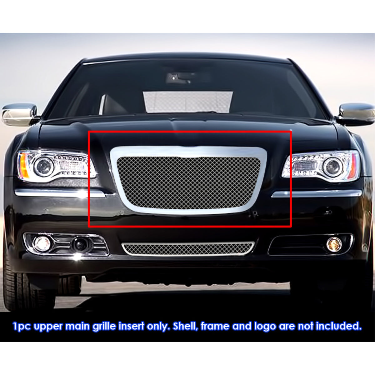 2011-2014 Chrysler 300 /2011-2014 Chrysler 300C Stainless Steel Polished Finish 2.5 Mm Wire Mesh Mesh Grille