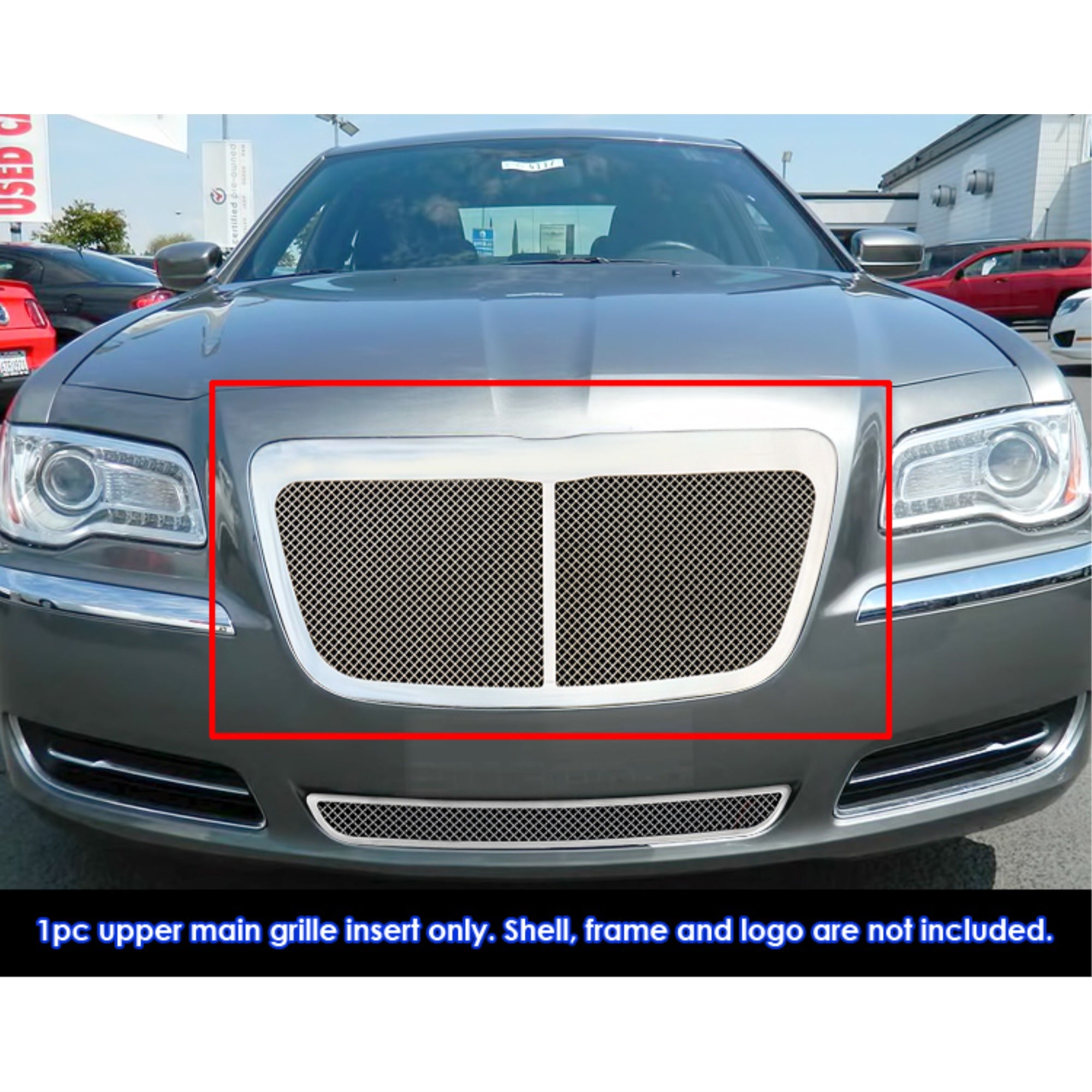 2011-2014 Chrysler 300 /2011-2014 Chrysler 300C Stainless Steel Polished Finish 1.8 Mm Wire Mesh Mesh Grille