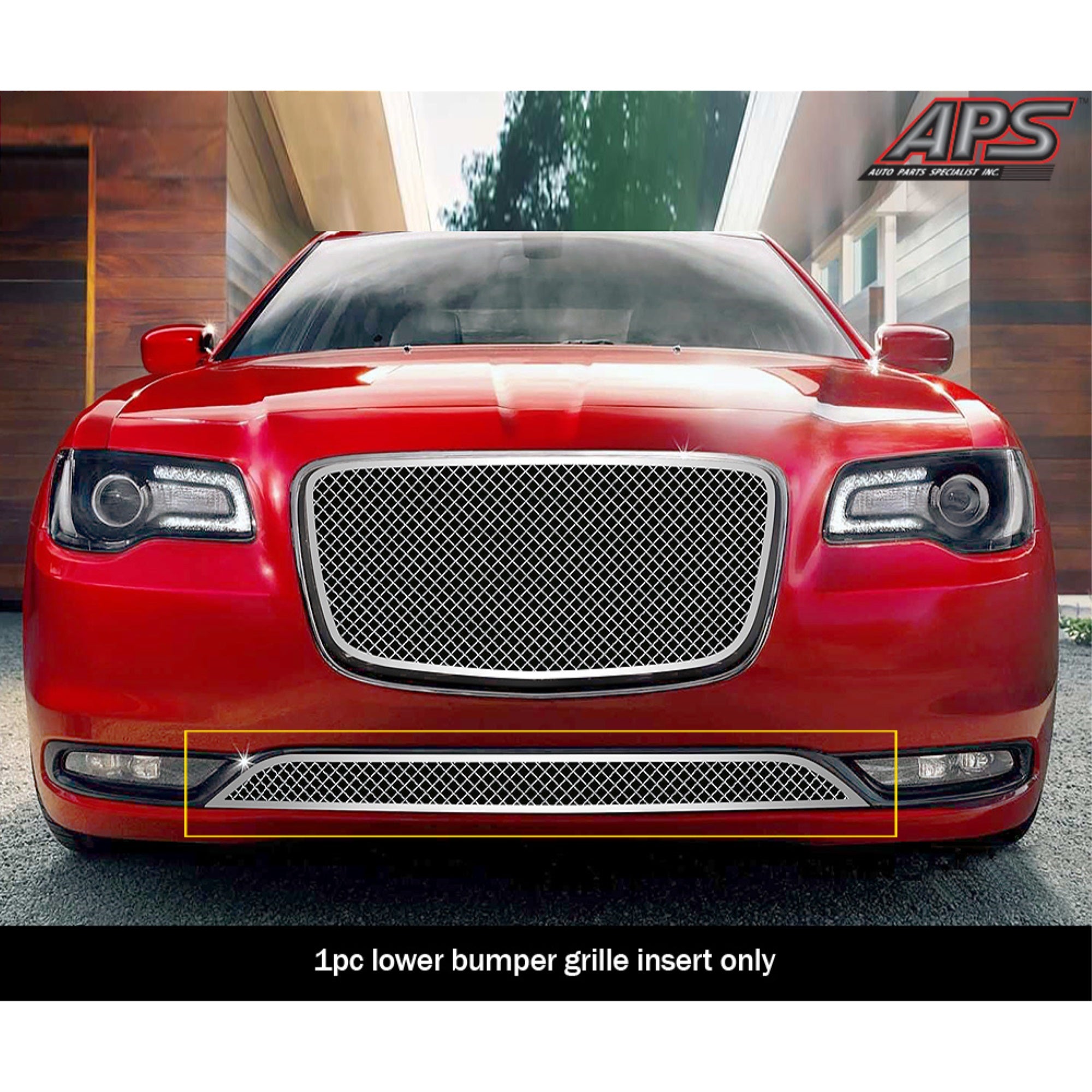 2015-2021 Chrysler 300C/300S Without Adaptive Cruise Control Stainless Steel Polished Finish 2.5 Mm Wire Mesh Mesh Grille