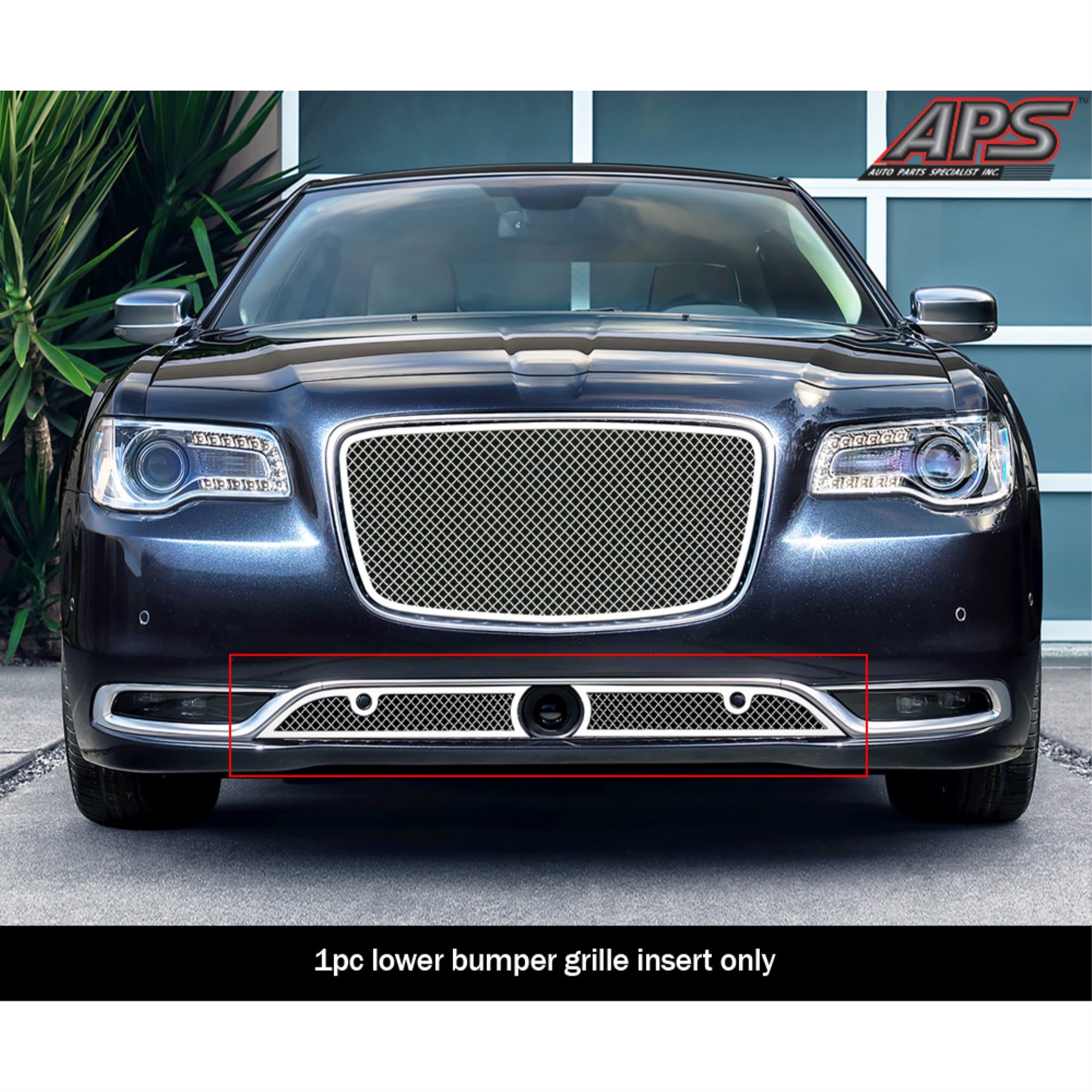 2015-2021 Chrysler 300C/300S With Adaptive Cruise Control Stainless Steel Polished Finish 2.5 Mm Wire Mesh Mesh Grille