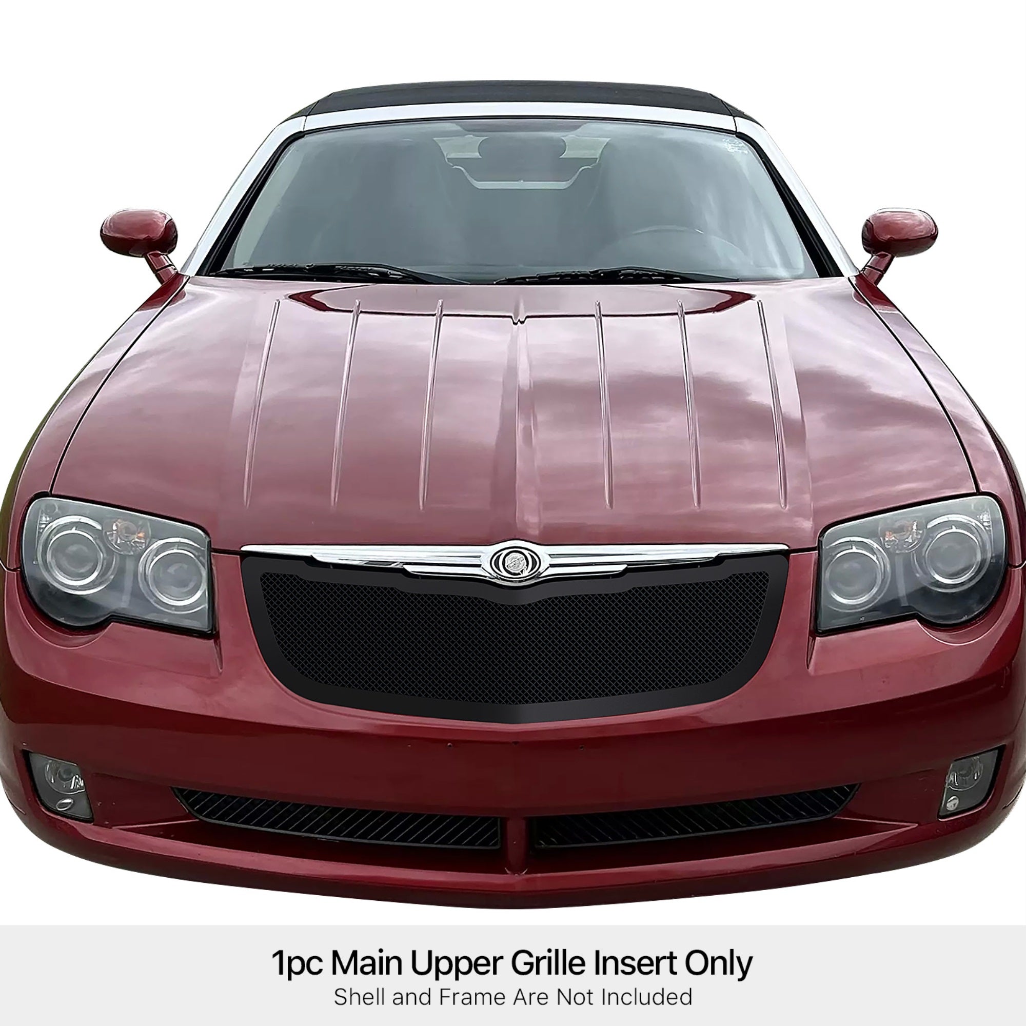 2004-2008 Chrysler Crossfire Stainless Steel Black Powder Coated Finish 1.8 Mm Wire Mesh Black Wire Mesh Grille