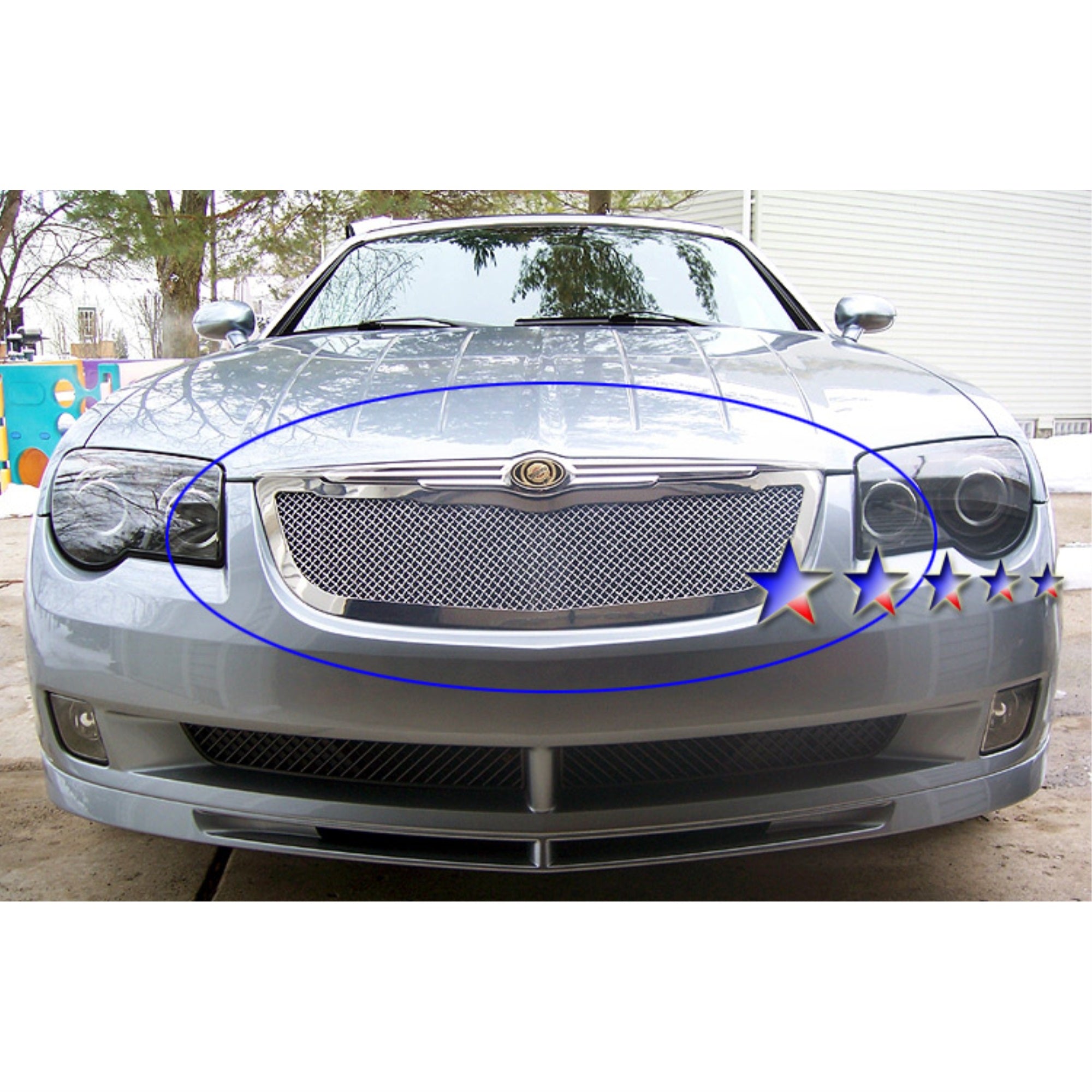 2004-2008 Chrysler Crossfire Stainless Steel Polished Finish 1.8 Mm Wire Mesh Mesh Grille