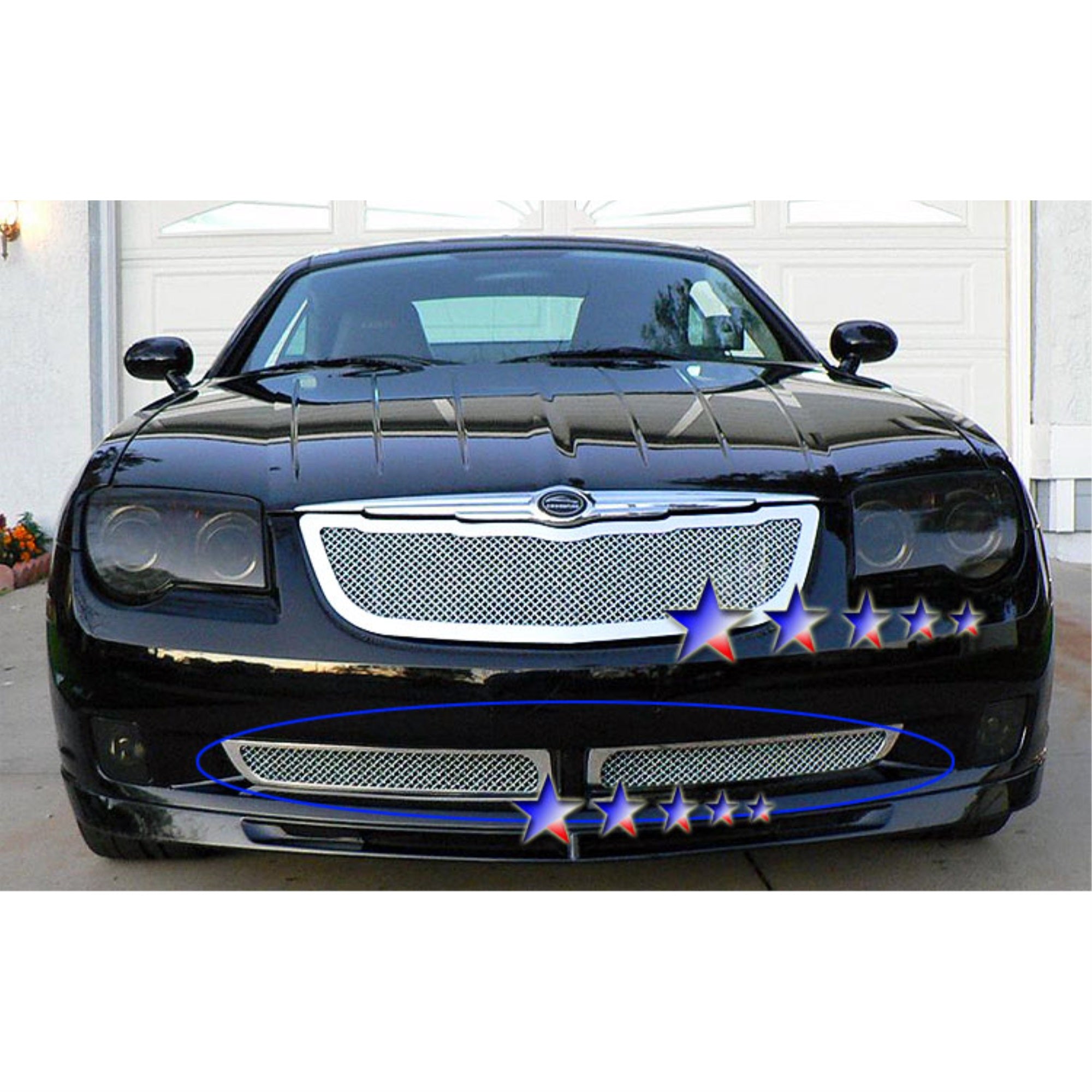 2004-2008 Chrysler Crossfire Stainless Steel Polished Finish 1.8 Mm Wire Mesh Mesh Grille