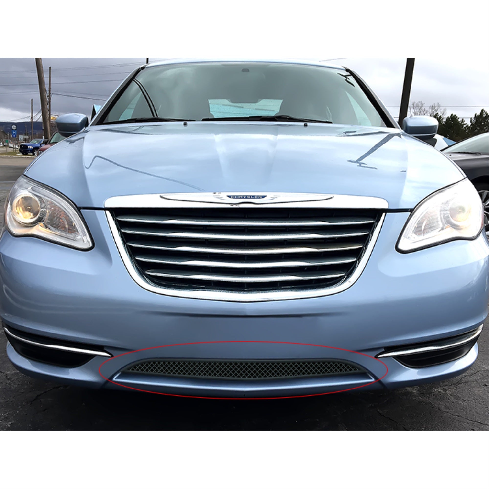 2011-2014 Chrysler 200 Stainless Steel Black Powder Coated Finish 1.8 Mm Wire Mesh Black Wire Mesh Grille