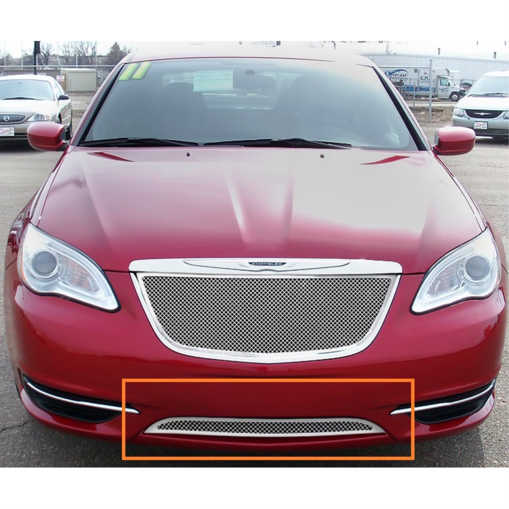 2011-2014 Chrysler 200 Stainless Steel Polished Finish 1.8 Mm Wire Mesh Mesh Grille