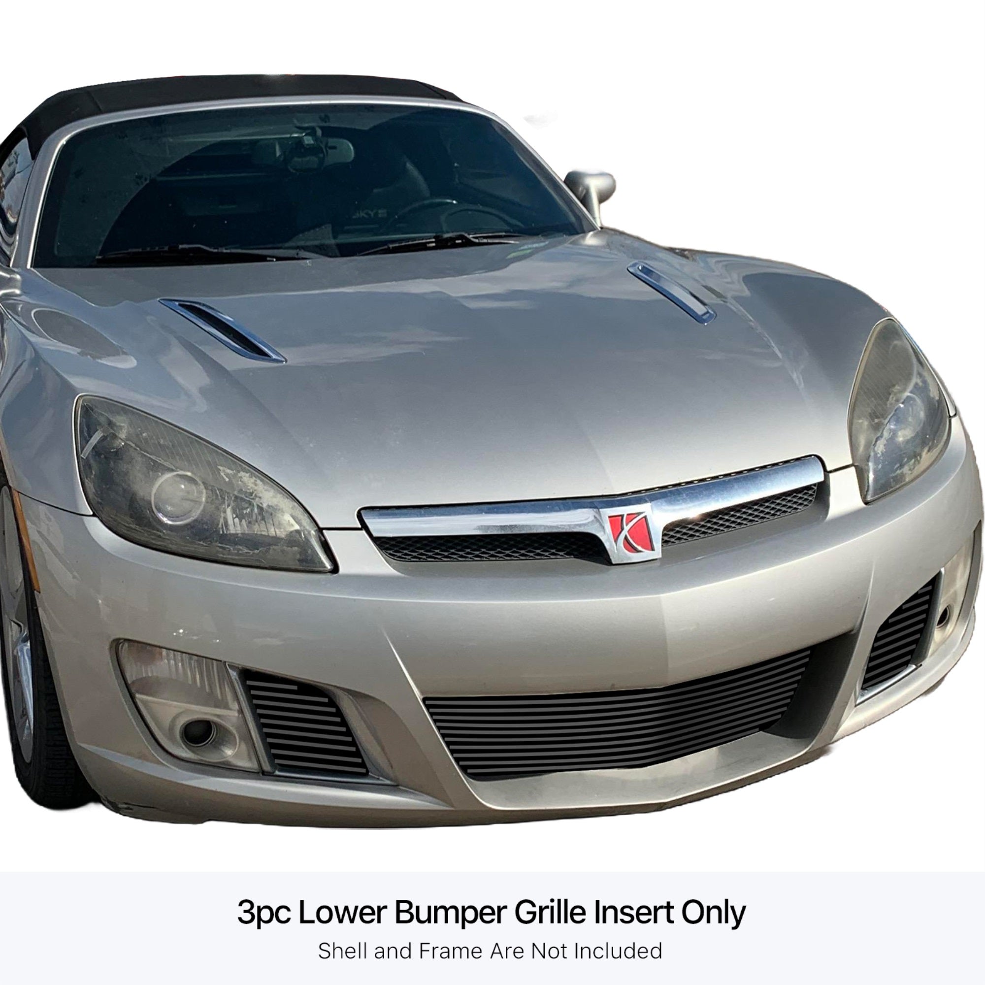 Stainless Steel Lower Bumper Black Stainless Steel Billet Grille 2007-2009 Saturn Sky Red Line