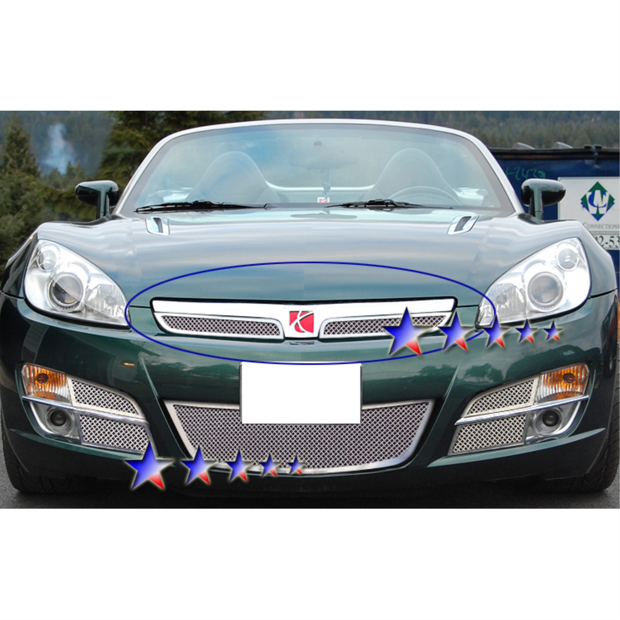 2007-2009 Saturn Sky Red Line Stainless Steel Polished Finish 1.8 Mm Wire Mesh Mesh Grille