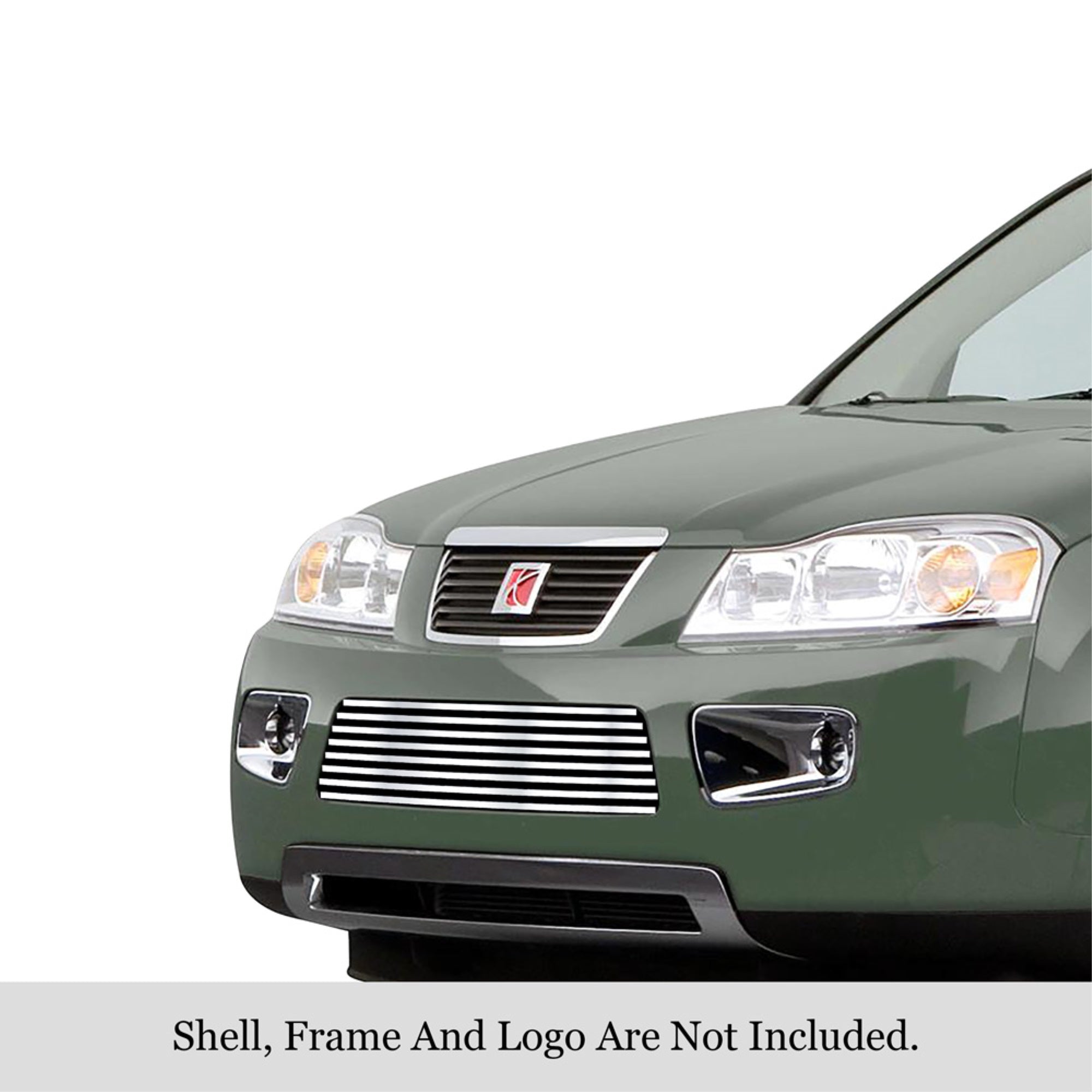 2006-2007 Saturn Vue Not For Red Line Stainless Steel Silver Hairline Finish Finish 8X6 Horizontal Billet Stainless Steel Billet Grille