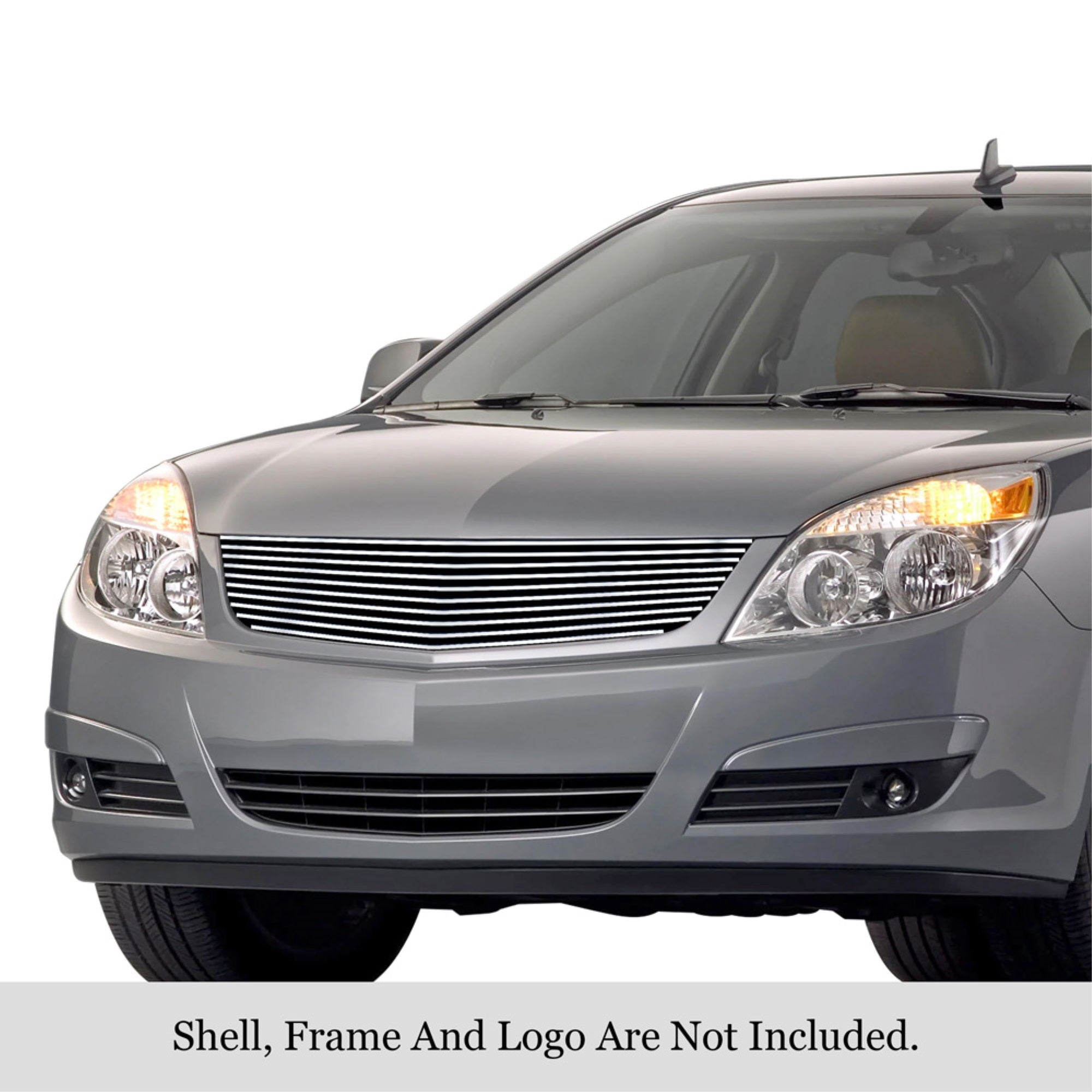 2007-2009 Saturn Aura Stainless Steel Silver Hairline Finish Finish Horizontal Billet Stainless Steel Billet Grille