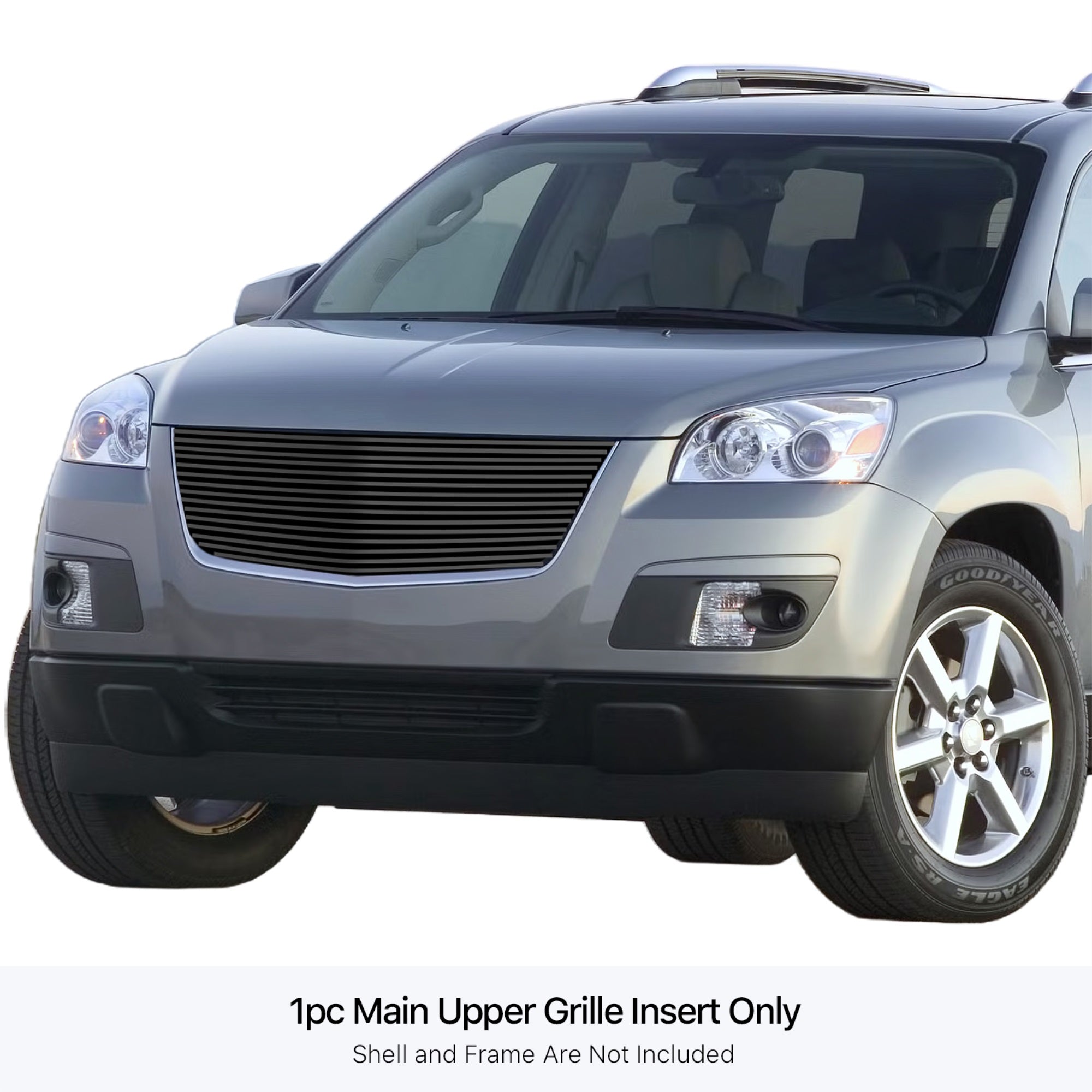 Stainless Steel Main Upper Black Stainless Steel Billet Grille 2007-2009 Saturn Outlook