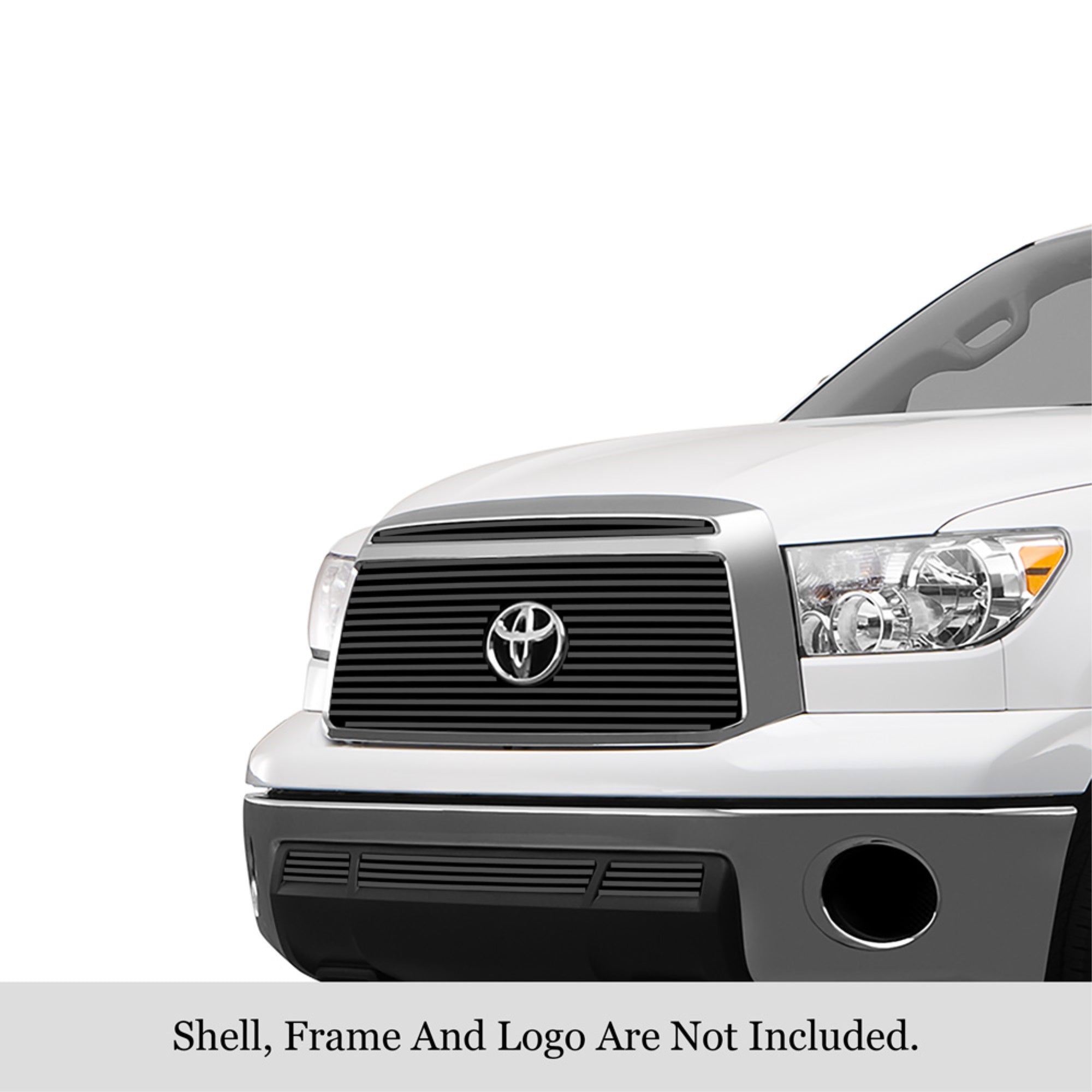 2010-2013 Toyota Tundra Stainless Steel Black Powder Coated Finish 8X6 Horizontal Billet Black Stainless Steel Billet Grille