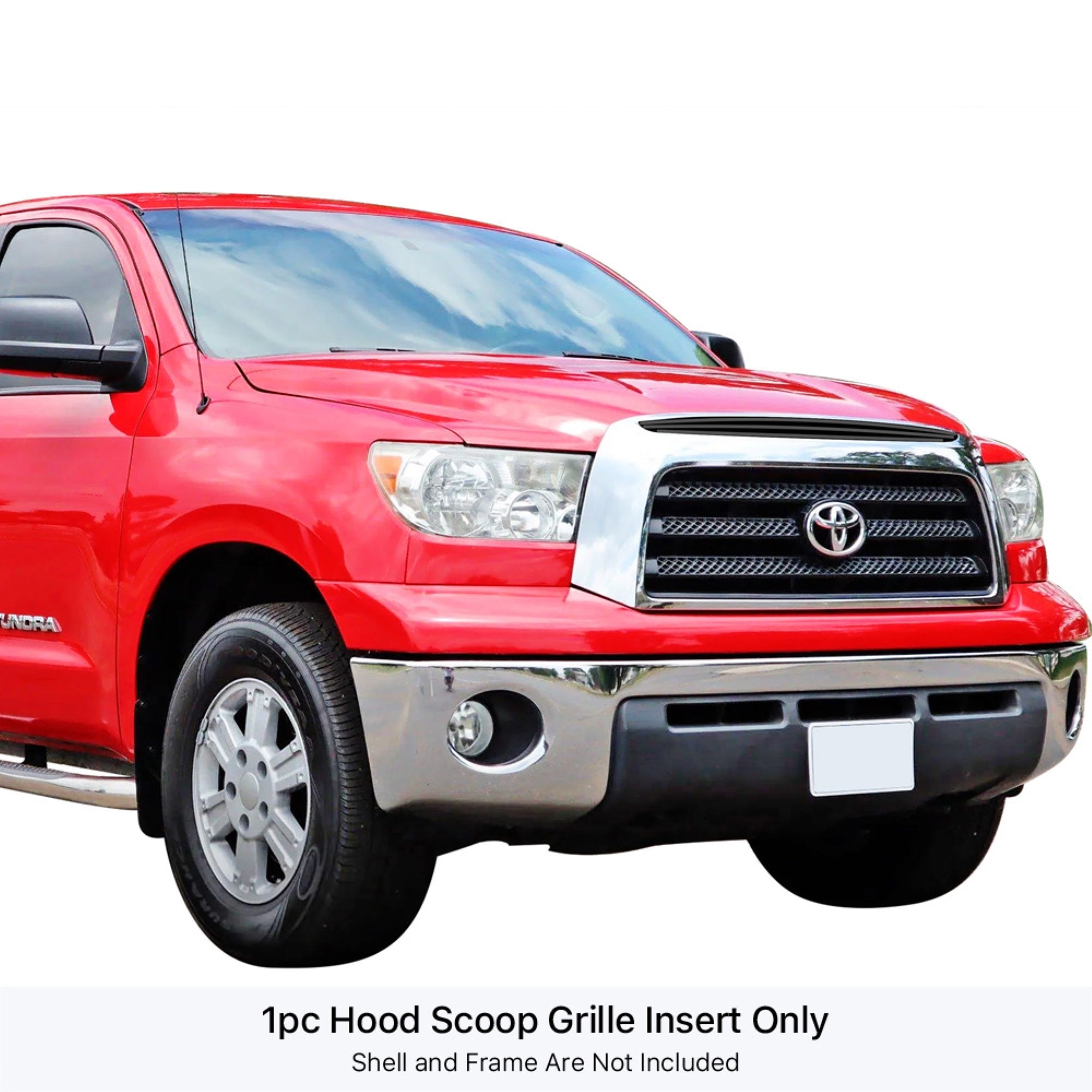 2007-2009 Toyota Tundra Top Panel Stainless Steel Black Powder Coated Finish 8X6 Horizontal Billet Black Stainless Steel Billet Grille
