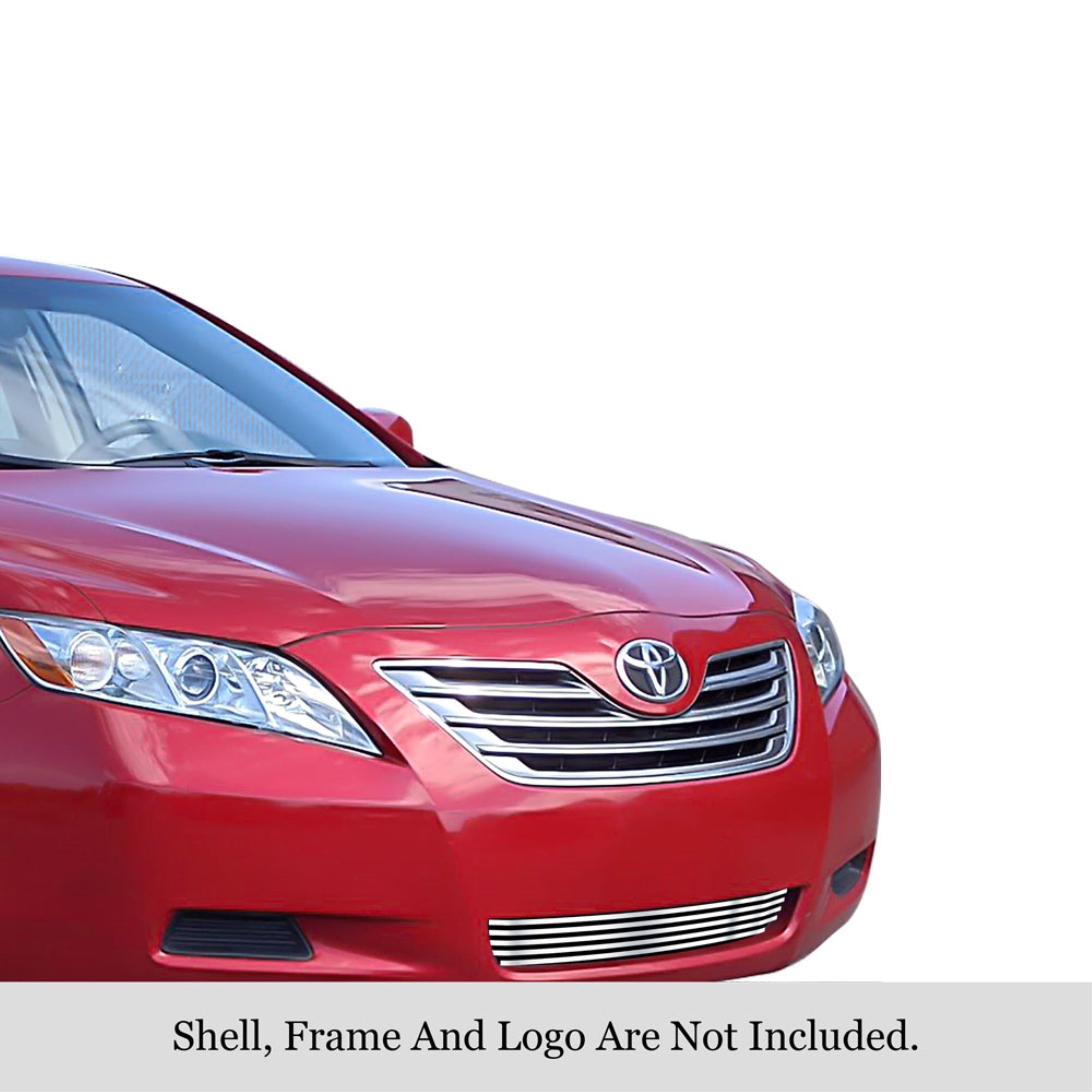 2007-2009 Toyota Camry Not For Se 304 Stainless Steel Polished Finish 8X6 Horizontal Billet Stainless Steel Billet Grille