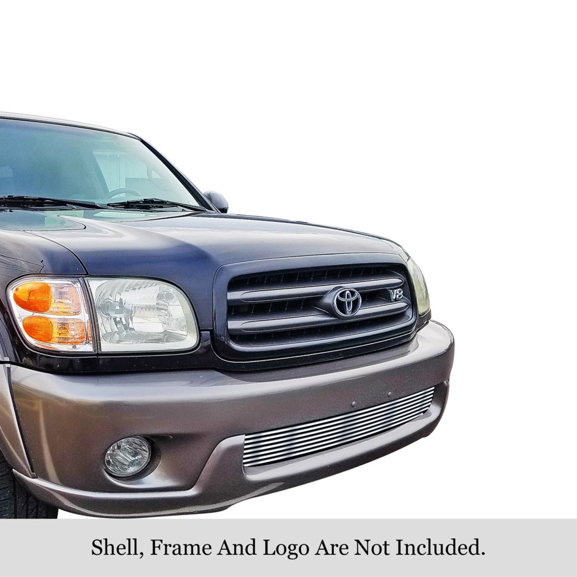 2001-2004 Toyota Sequoia 304 Stainless Steel Polished Finish 8X6 Horizontal Billet Stainless Steel Billet Grille