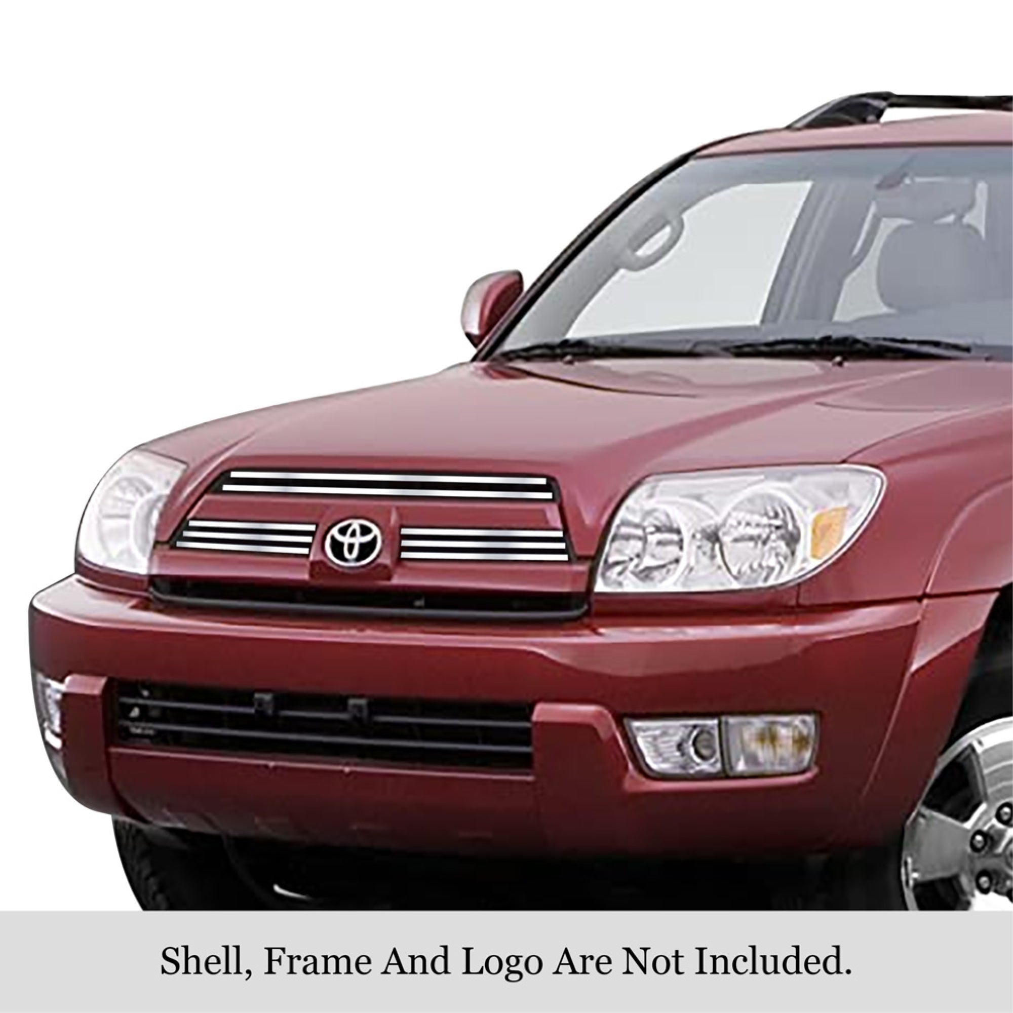 2003-2005 Toyota 4Runner 304 Stainless Steel Polished Finish Horizontal Billet Stainless Steel Billet Grille