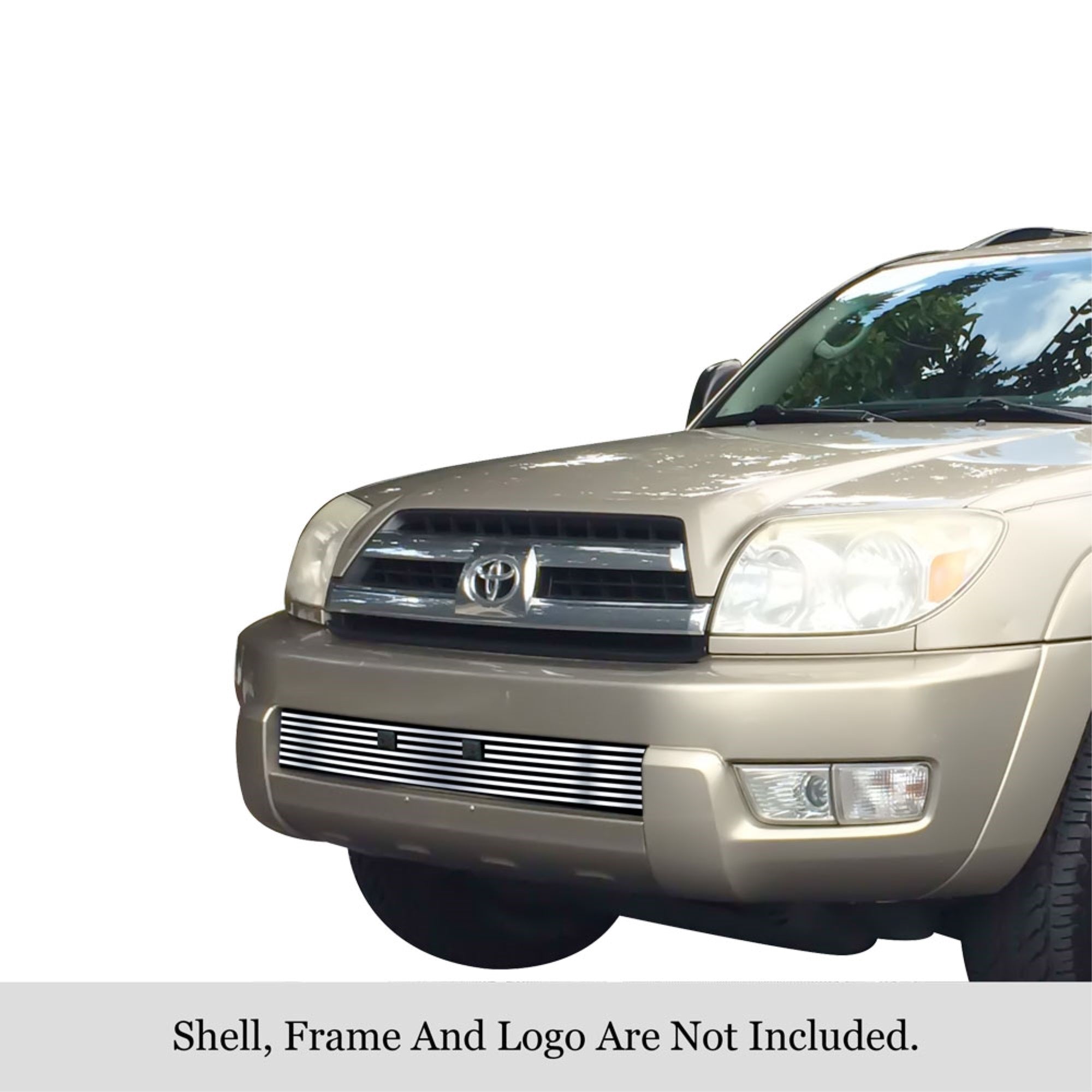 2003-2005 Toyota 4Runner 304 Stainless Steel Polished Finish 8X6 Horizontal Billet Stainless Steel Billet Grille