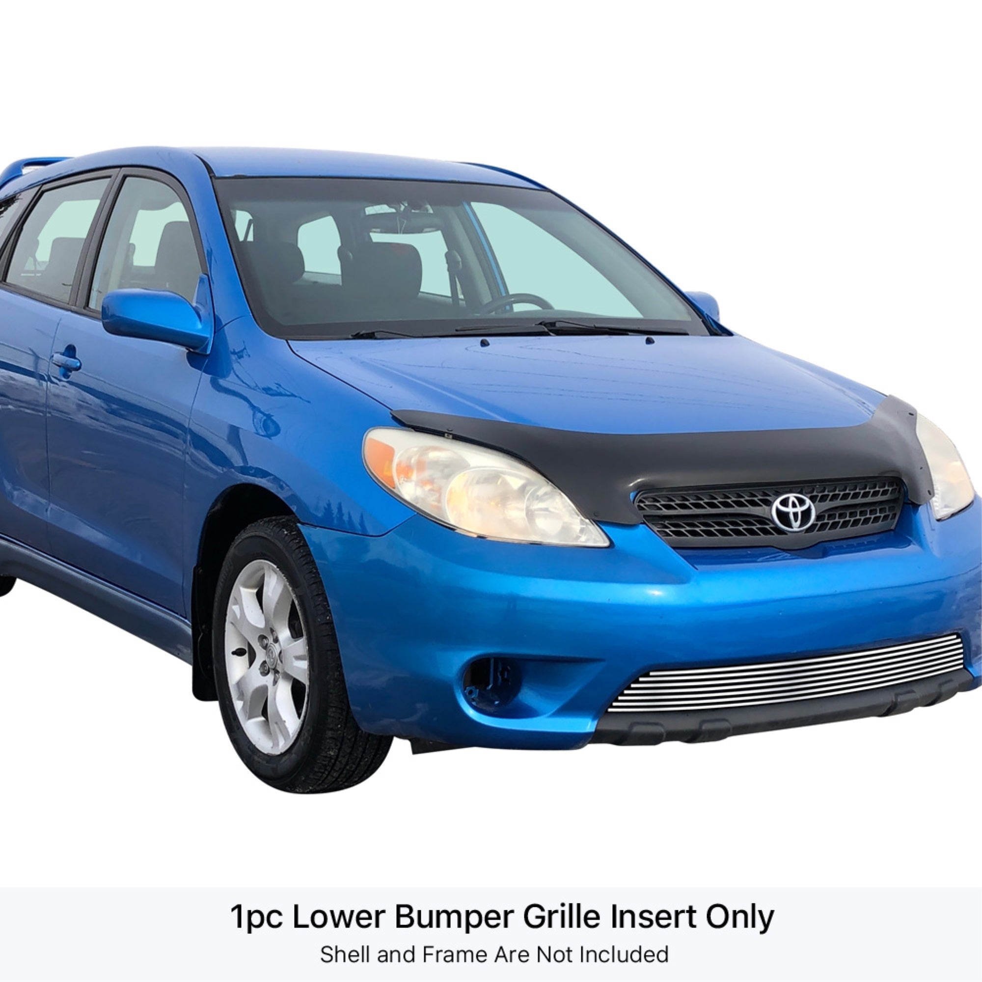 2003-2008 Toyota Matrix Stainless Steel Polished Finish 8X6 Horizontal Billet Stainless Steel Billet Grille
