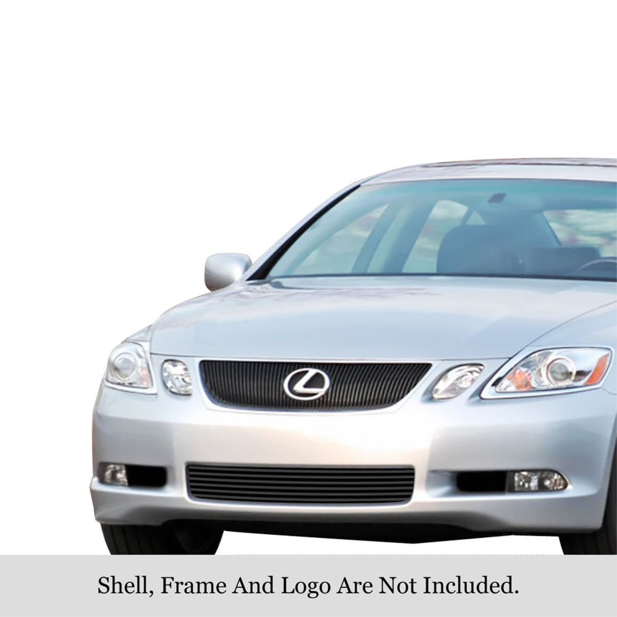 2005-2007 Lexus Gs 300 /2005-2007 Lexus Gs 350 /2005-2007 Lexus Gs 430 /2005-2007 Lexus Gs 450H Stainless Steel Black Powder Coated Finish 8X6 Horizontal Billet Black Stainless Steel Billet Grille