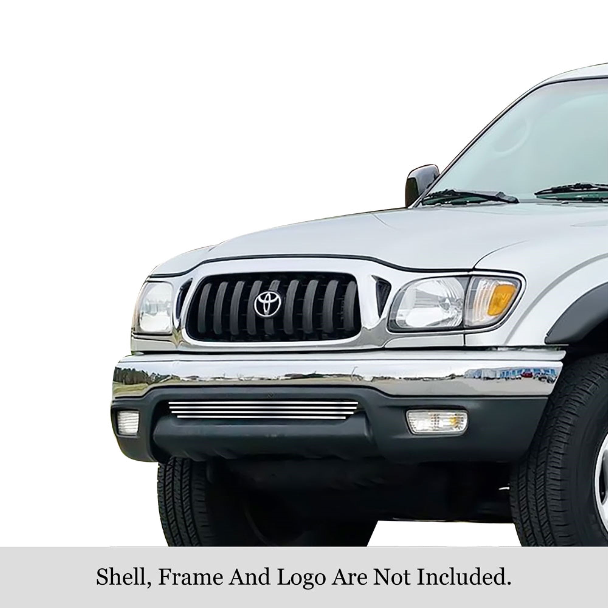 2001-2004 Toyota Tacoma Prerunner 4Wd 304 Stainless Steel Polished Finish 8X6 Horizontal Billet Stainless Steel Billet Grille