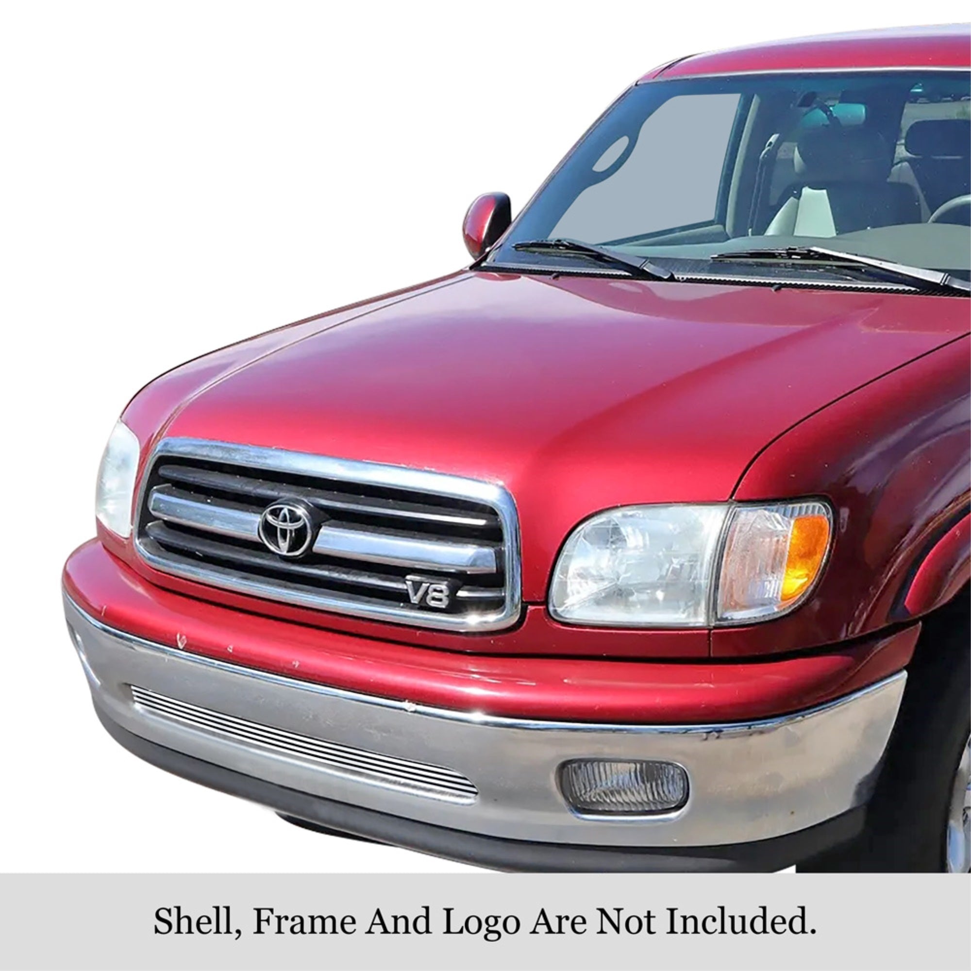 1999-2002 Toyota Tundra 304 Stainless Steel Polished Finish 8X6 Horizontal Billet Stainless Steel Billet Grille