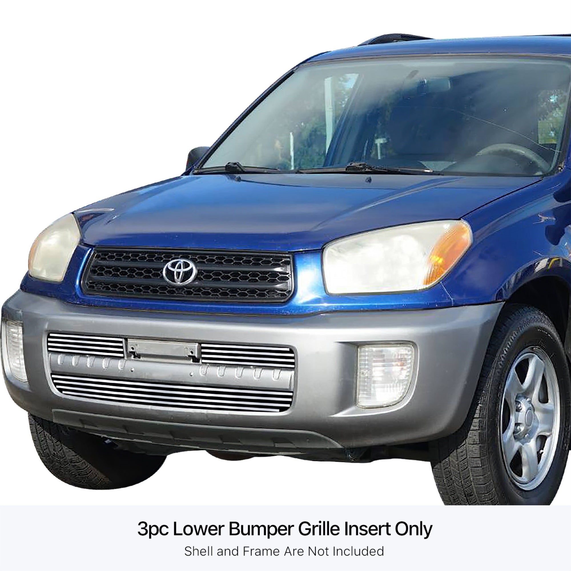 Stainless Steel Lower Bumper Stainless Steel Billet Grille 2001-2003 Toyota RAV4 Not For S Model