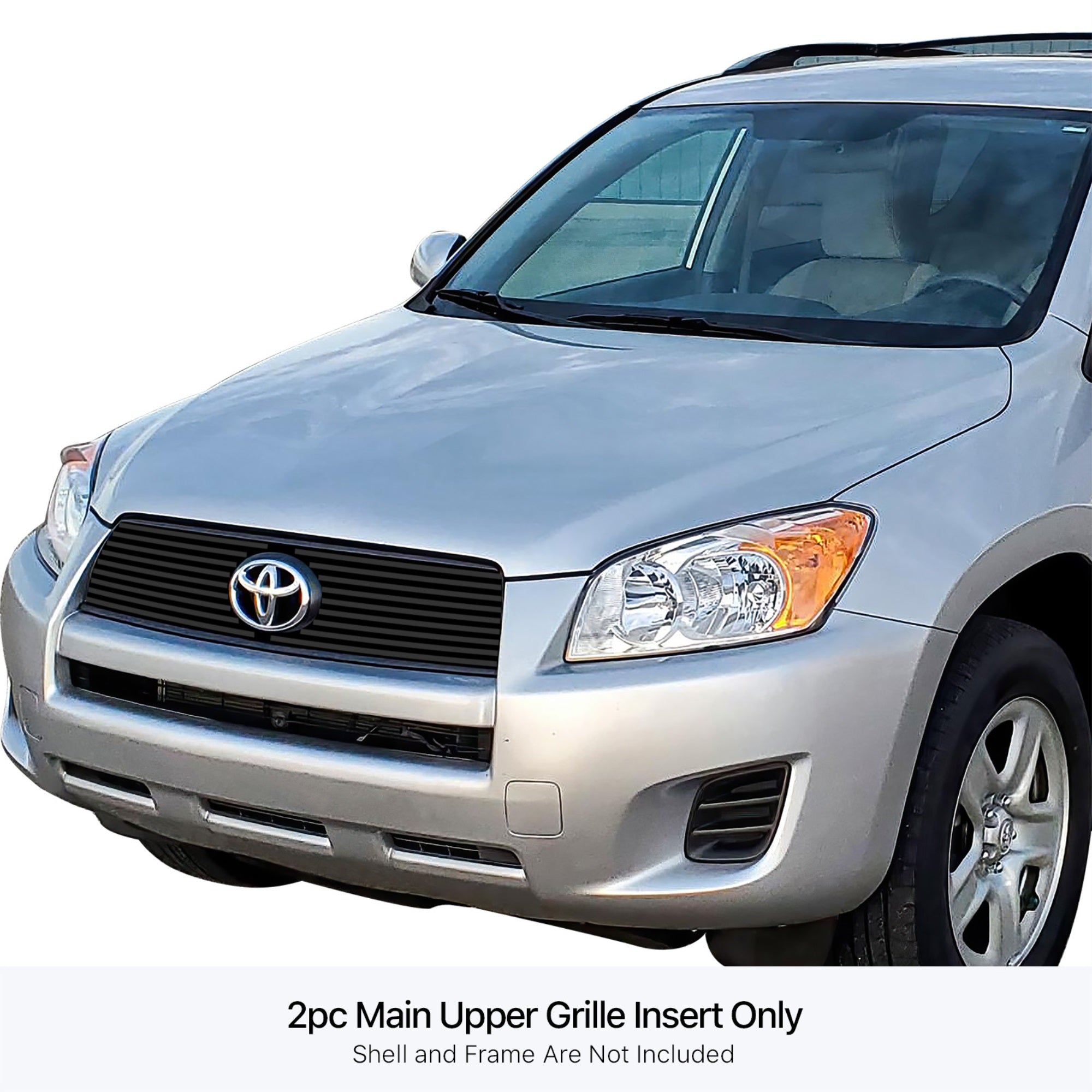 Stainless Steel Main Upper Black Stainless Steel Billet Grille 2009-2012 Toyota RAV4 Not for Limited