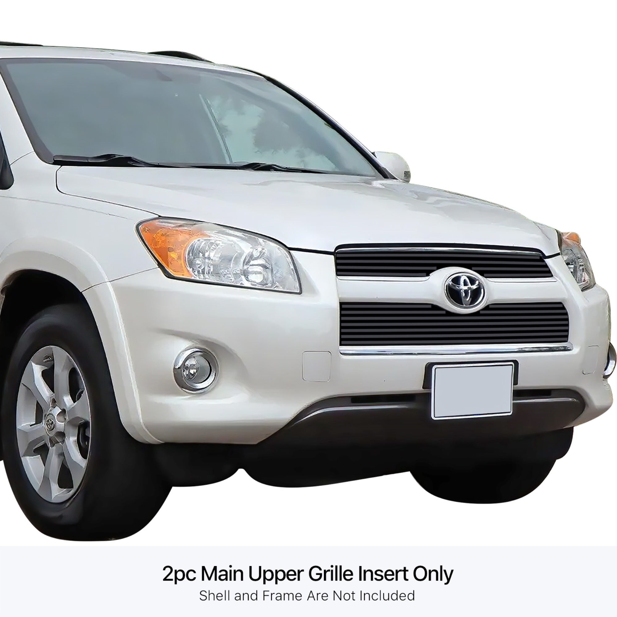 Stainless Steel Main Upper Black Stainless Steel Billet Grille 2009-2012 Toyota Rav4 Limited