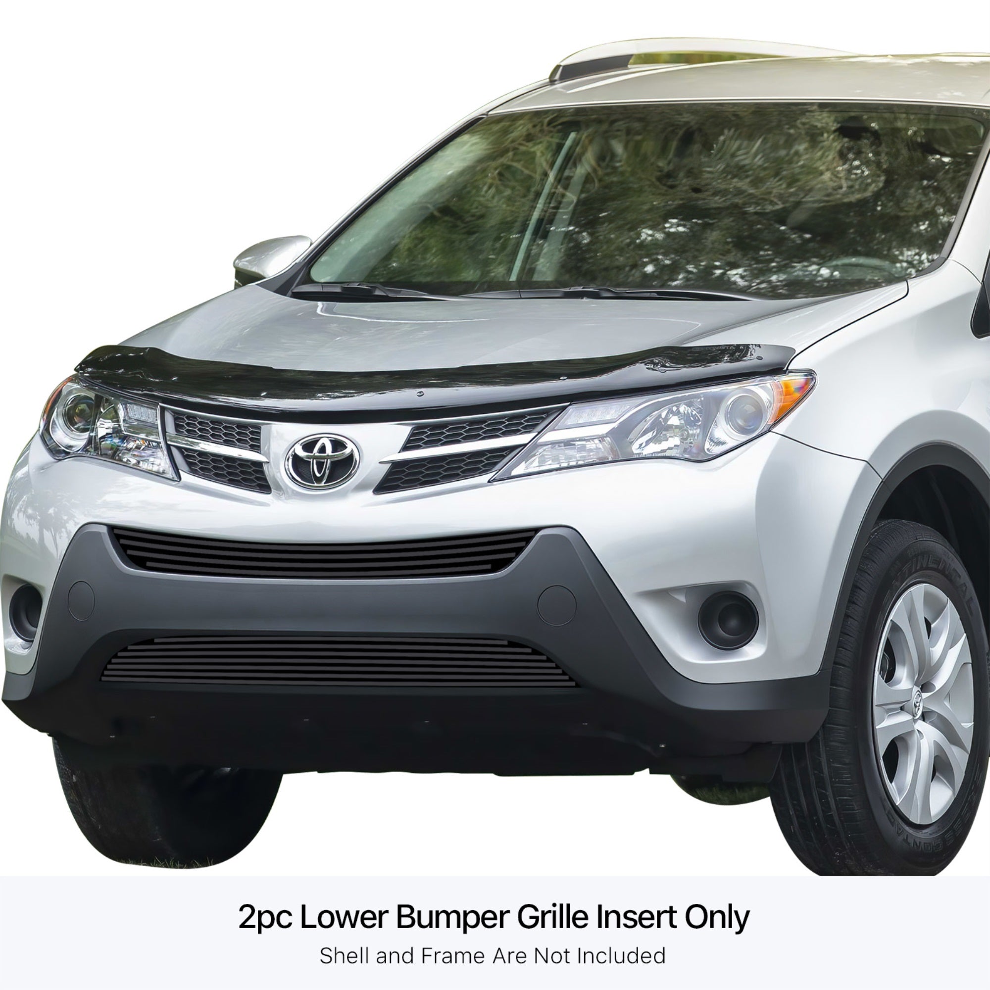 Stainless Steel Lower Bumper Black Stainless Steel Billet Grille 2013-2015 Toyota RAV4
