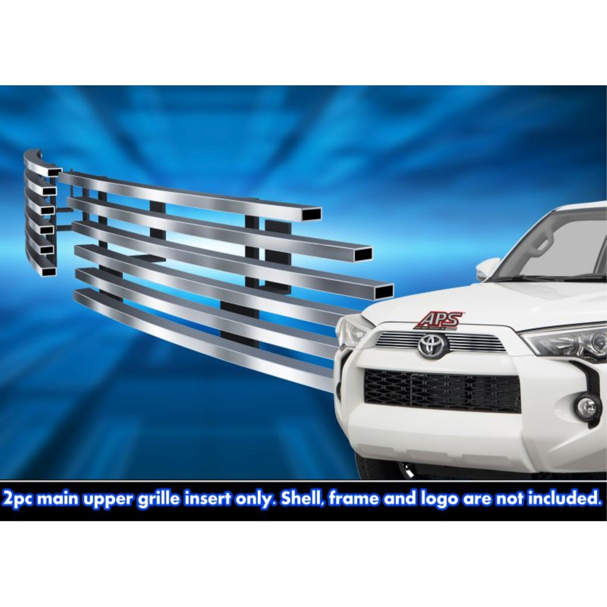 2014-2019 Toyota 4Runner Not For Limited Edition HORIZONTAL BILLET Stainless Steel Billet Grille